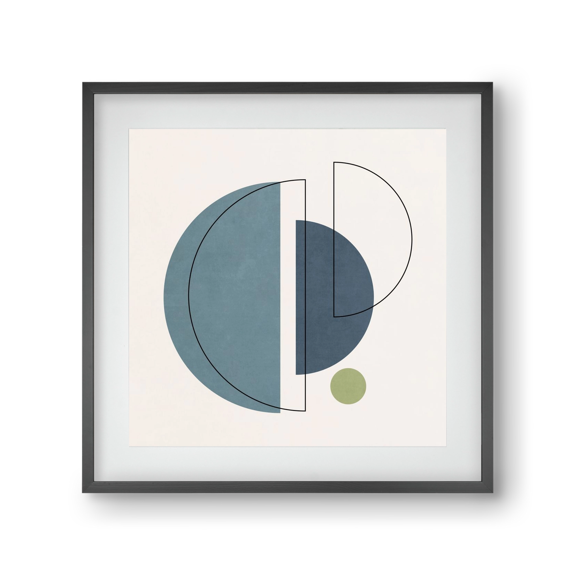 MINIMAL ART - LINES AND SHAPES 03, 30x30 cm (20x20 cm), Fekete keret, paszpartuval