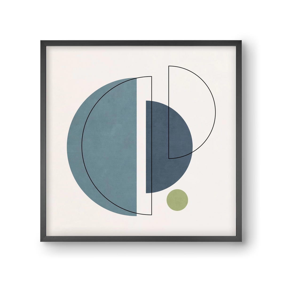 MINIMAL ART - LINES AND SHAPES 03, 30x30 cm (30x30 cm), Fekete keret