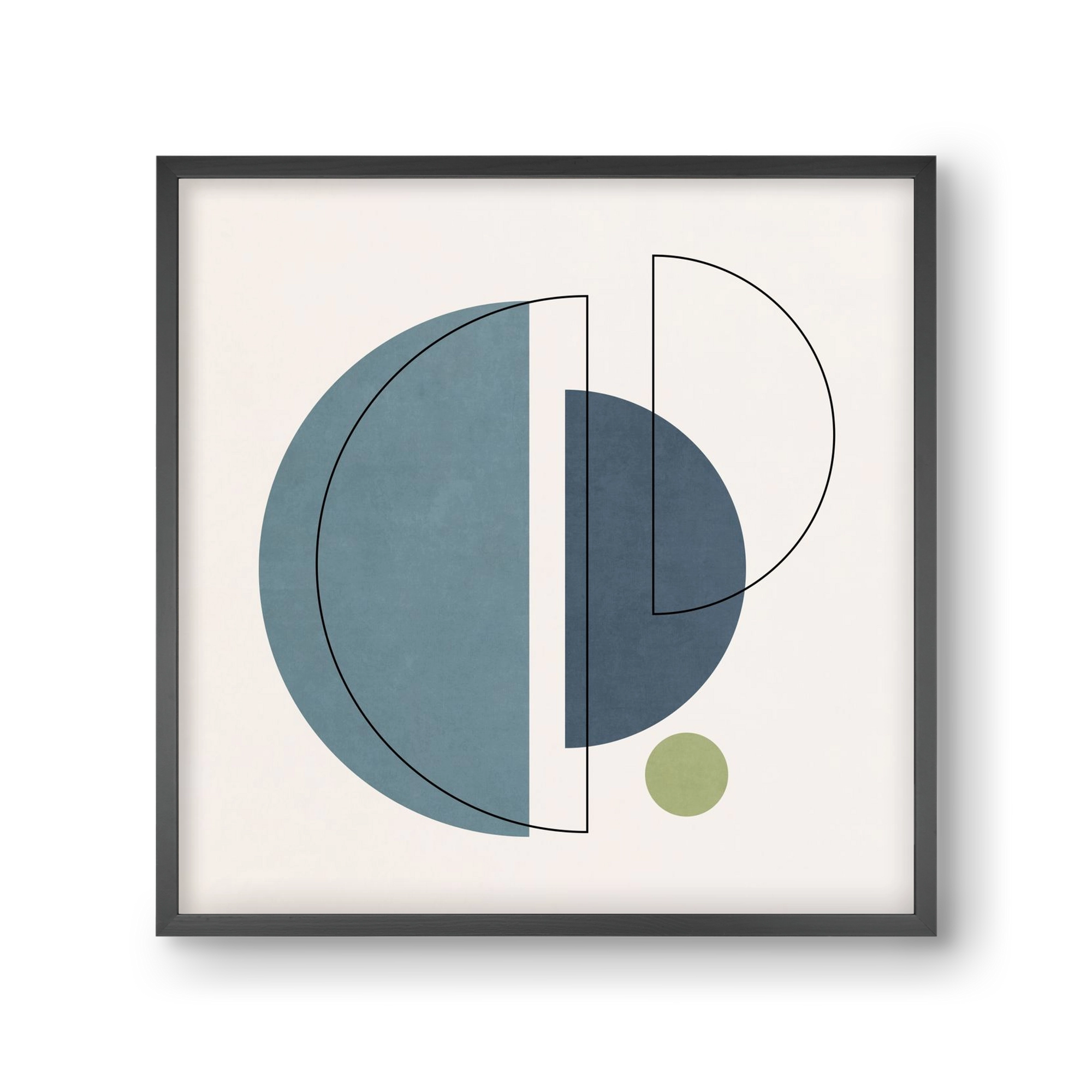 MINIMAL ART - LINES AND SHAPES 03, 30x30 cm (30x30 cm), Fekete keret