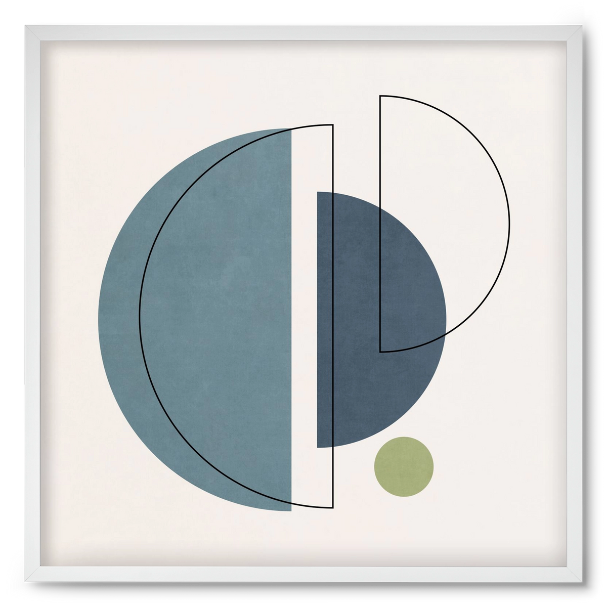 MINIMAL ART - LINES AND SHAPES 03, 50x50 cm (50x50 cm), Fehér keret