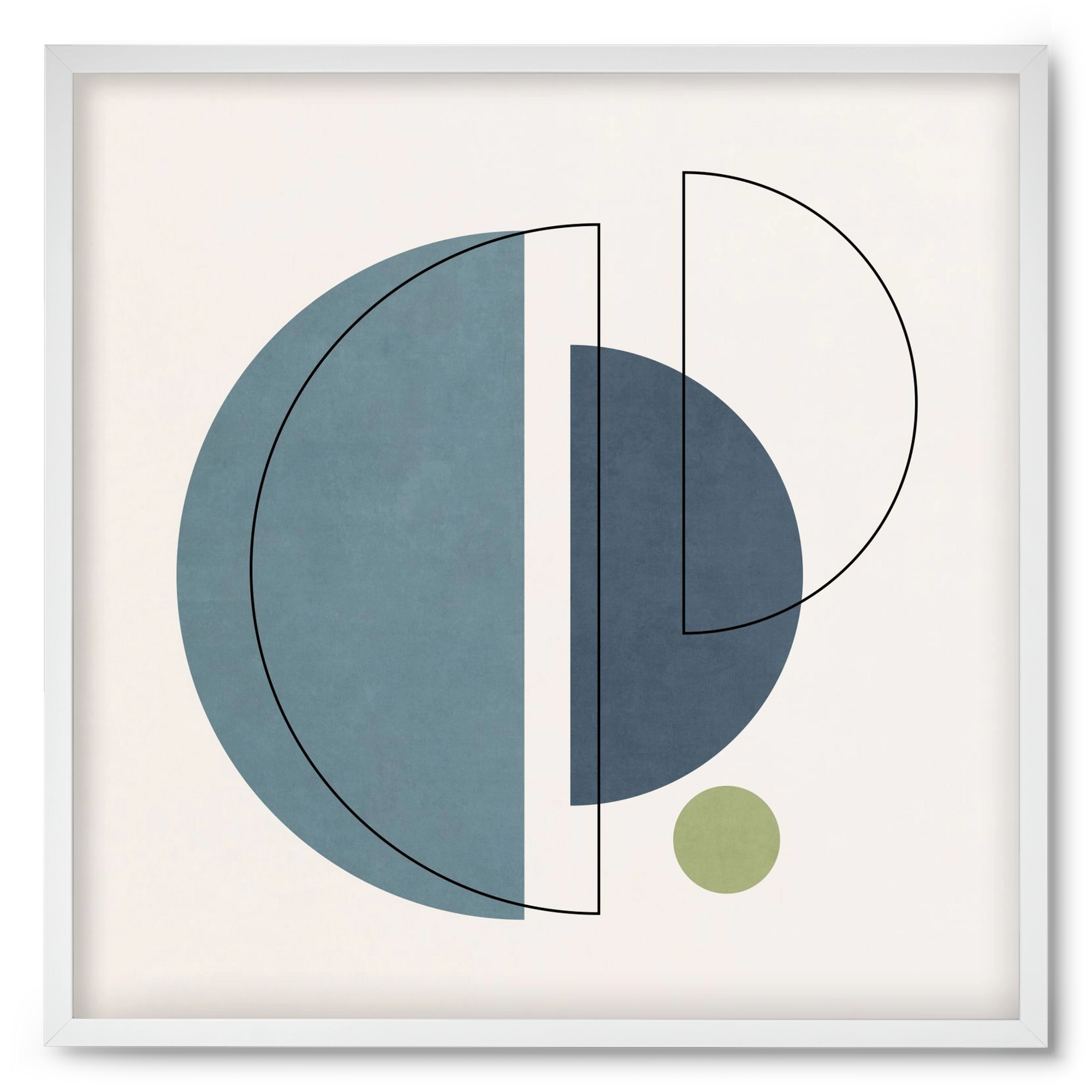 MINIMAL ART - LINES AND SHAPES 03, 50x50 cm (50x50 cm), Fehér keret