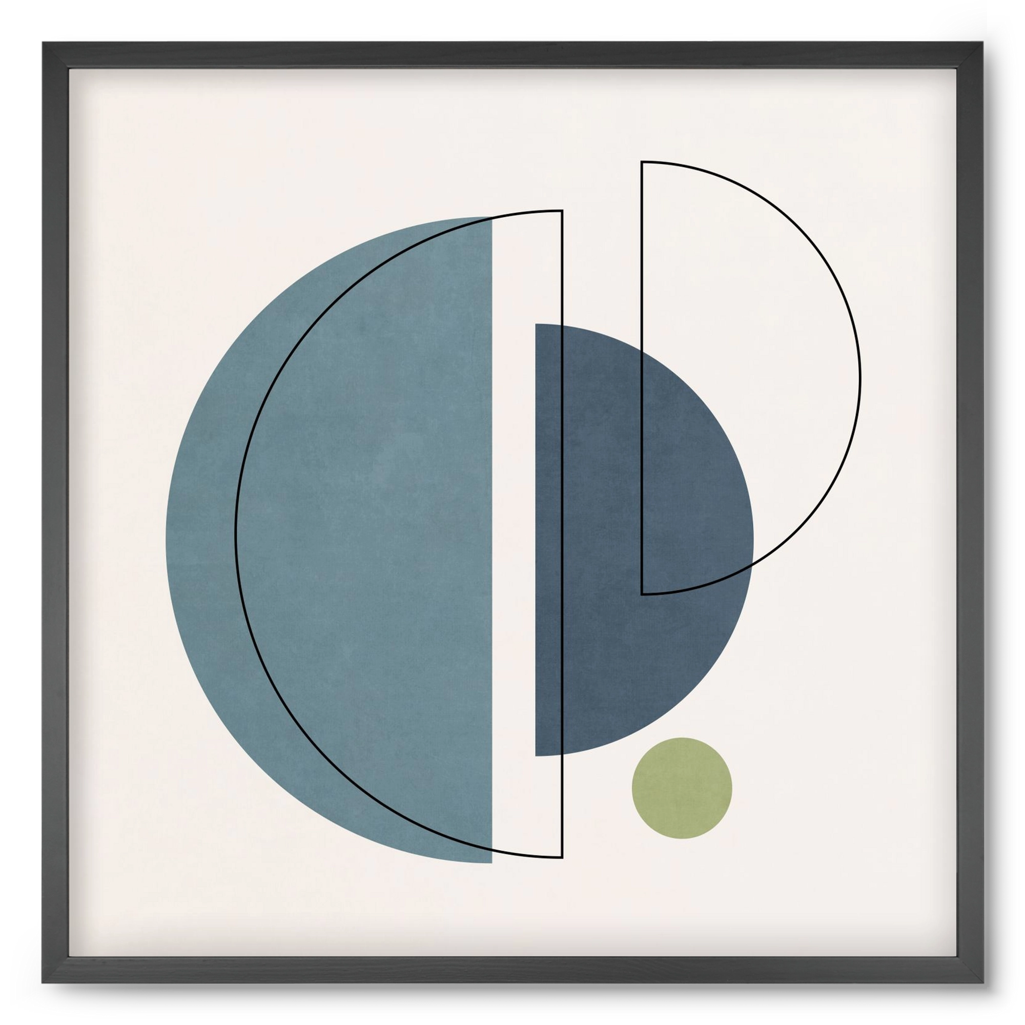 MINIMAL ART - LINES AND SHAPES 03, 50x50 cm (50x50 cm), Fekete keret