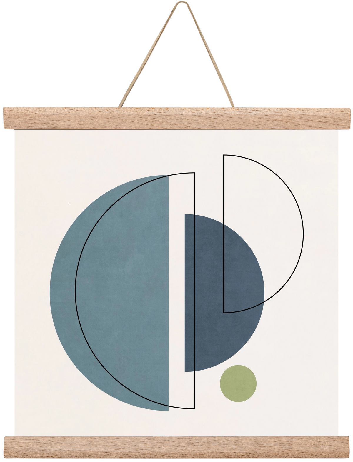 MINIMAL ART - LINES AND SHAPES 03, 30x30 cm (30x30 cm), Tölgy akasztó