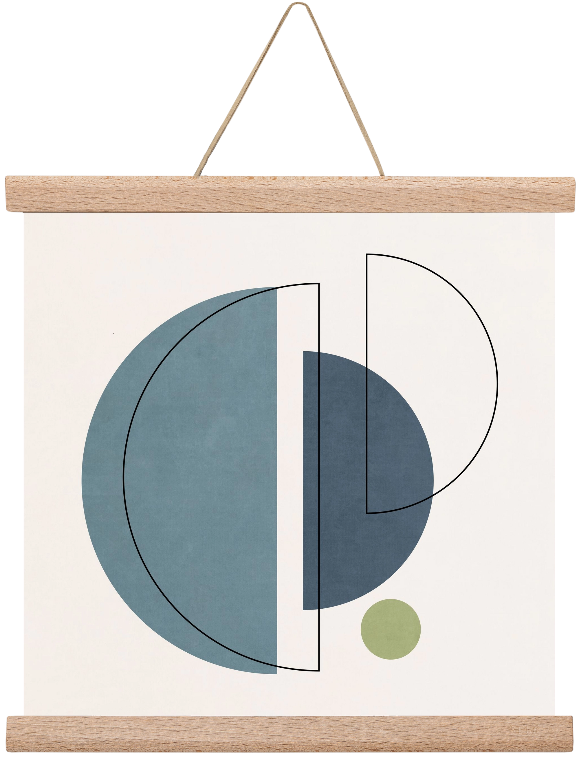 MINIMAL ART - LINES AND SHAPES 03, 30x30 cm (30x30 cm), Tölgy akasztó