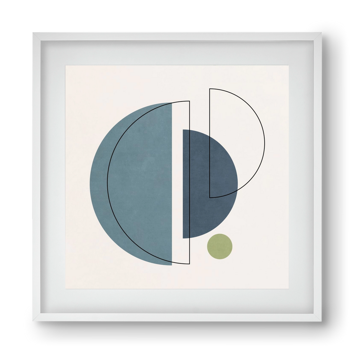 MINIMAL ART - LINES AND SHAPES 03, 40x40 cm (30x30 cm), Fehér keret, paszpartuval