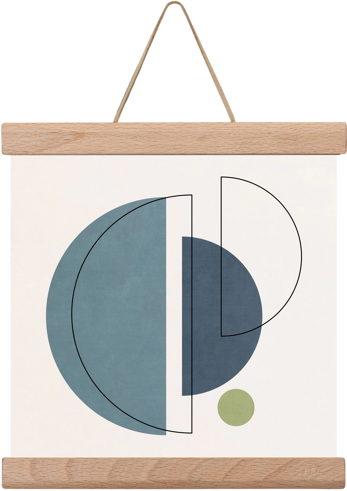 MINIMAL ART - LINES AND SHAPES 03, 20x20 cm (20x20 cm), Tölgy akasztó