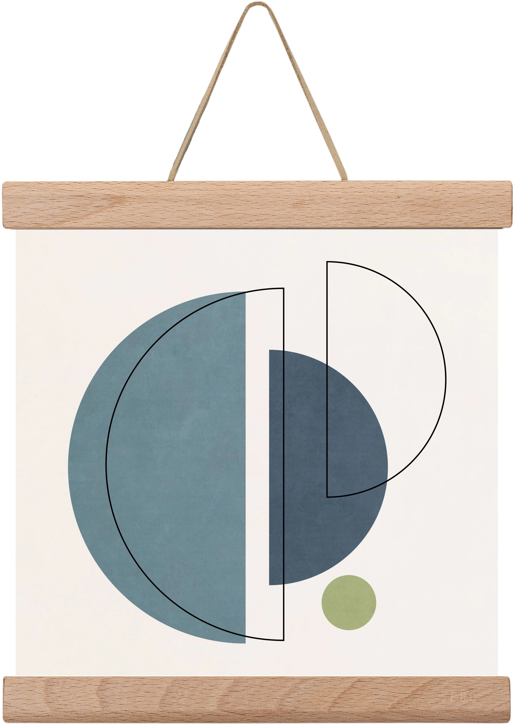 MINIMAL ART - LINES AND SHAPES 03, 20x20 cm (20x20 cm), Tölgy akasztó