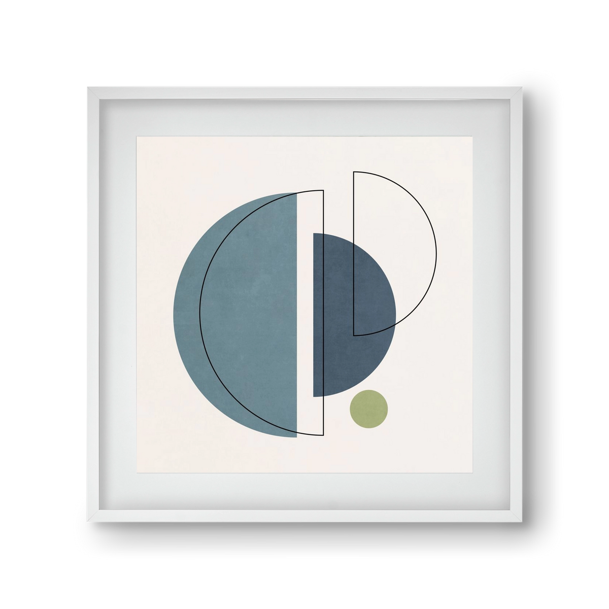 MINIMAL ART - LINES AND SHAPES 03, 30x30 cm (20x20 cm), Fehér keret, paszpartuval