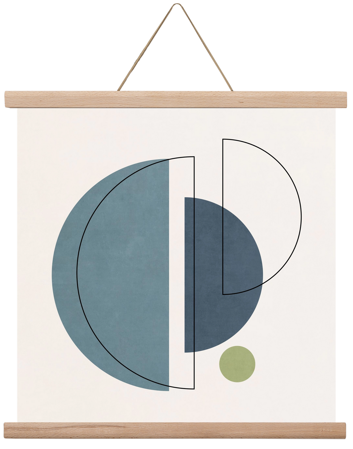 MINIMAL ART - LINES AND SHAPES 03, 40x40 cm (40x40 cm), Tölgy akasztó