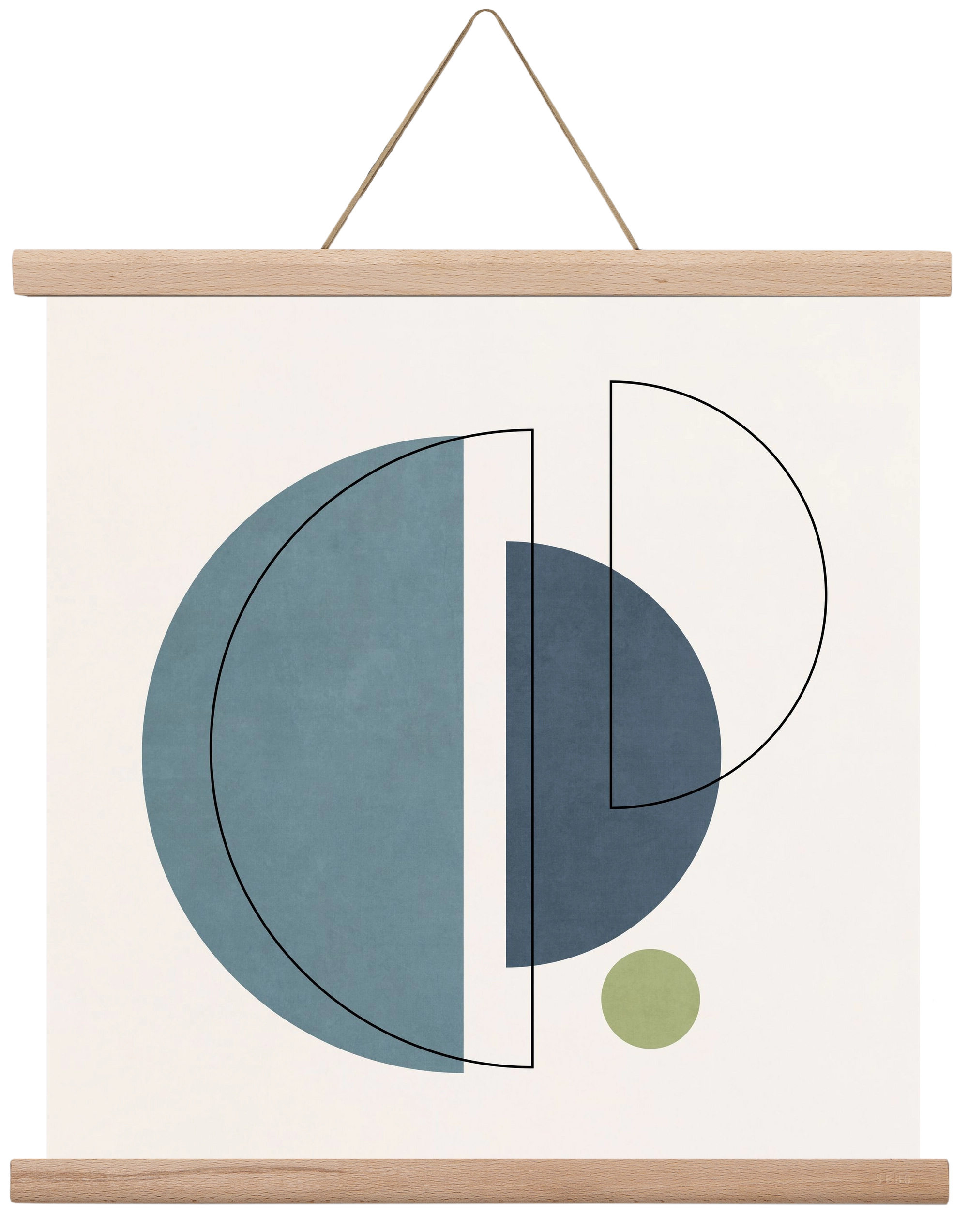 MINIMAL ART - LINES AND SHAPES 03, 40x40 cm (40x40 cm), Tölgy akasztó