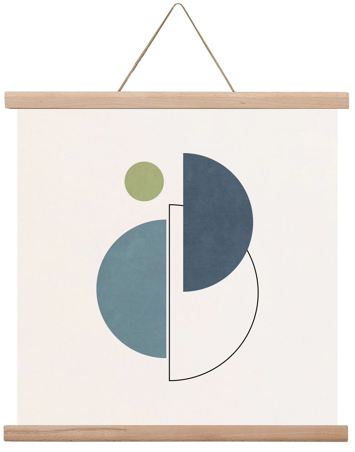 MINIMAL ART - LINES AND SHAPES 04, 40x40 cm (40x40 cm), Tölgy akasztó