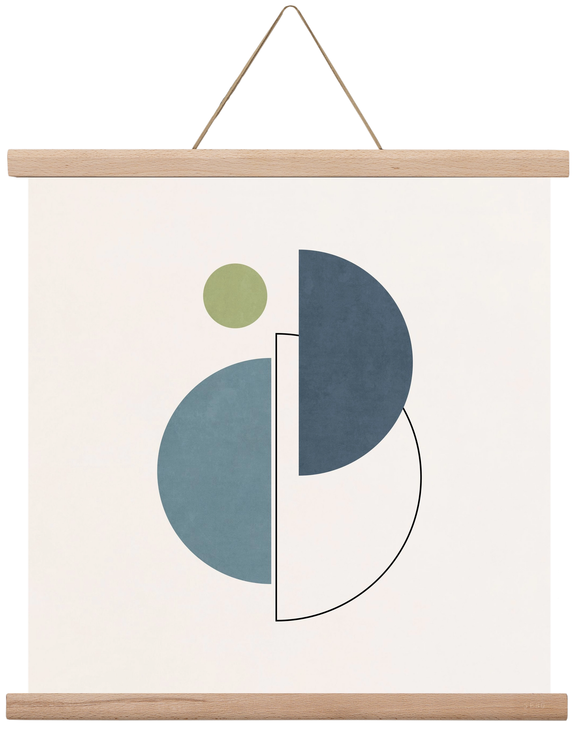 MINIMAL ART - LINES AND SHAPES 04, 40x40 cm (40x40 cm), Tölgy akasztó