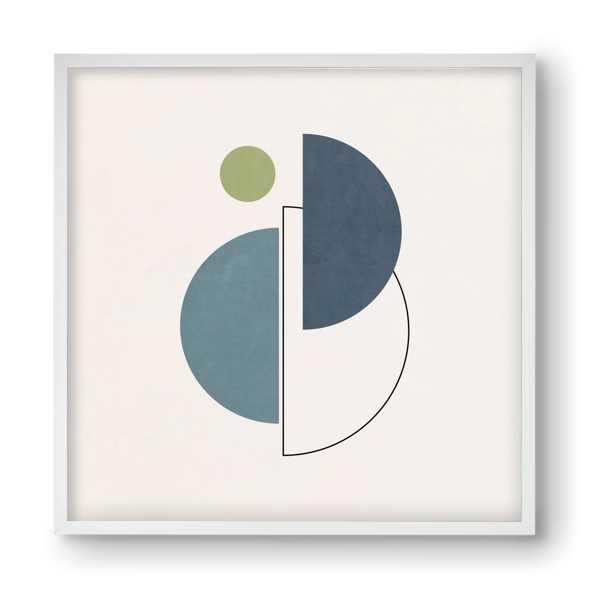 MINIMAL ART - LINES AND SHAPES 04, 40x40 cm (40x40 cm), Fehér keret