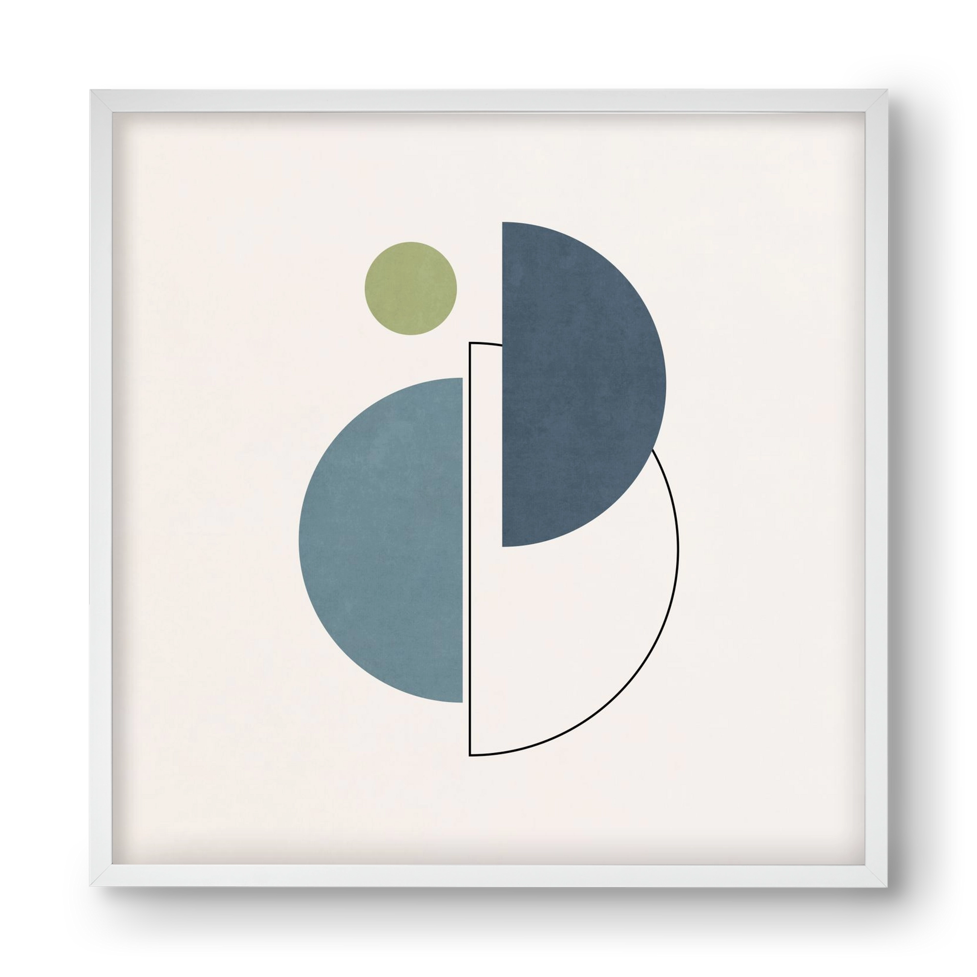 MINIMAL ART - LINES AND SHAPES 04, 40x40 cm (40x40 cm), Fehér keret