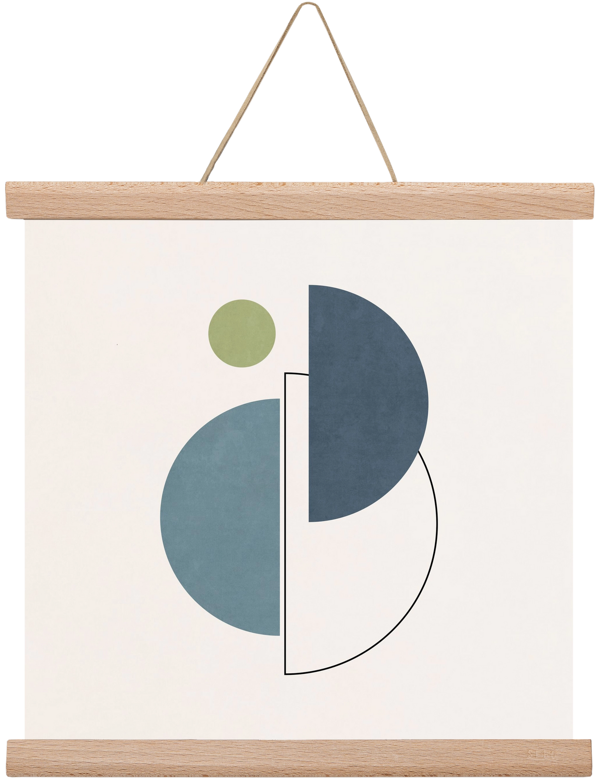 MINIMAL ART - LINES AND SHAPES 04, 30x30 cm (30x30 cm), Tölgy akasztó