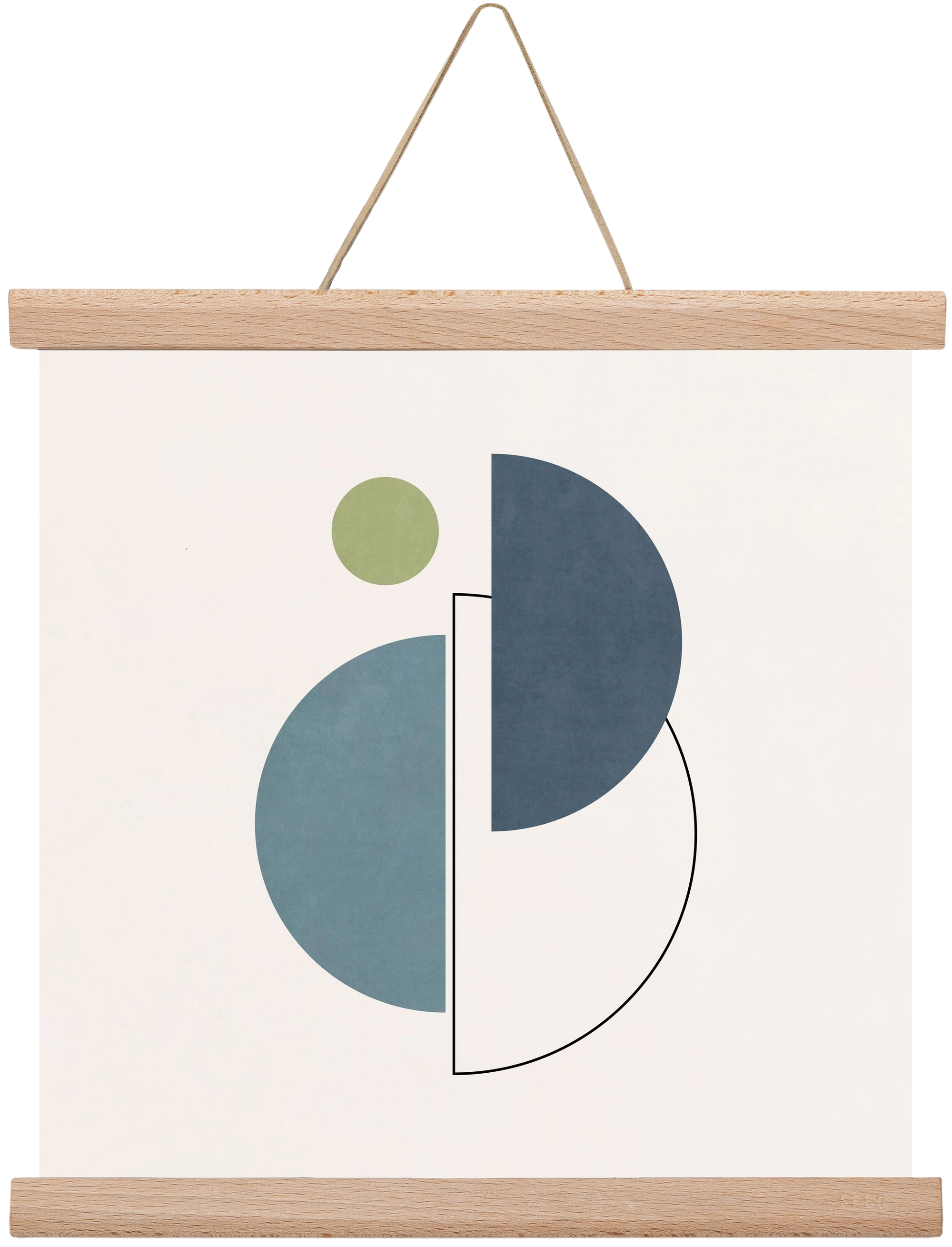 MINIMAL ART - LINES AND SHAPES 04, 30x30 cm (30x30 cm), Tölgy akasztó