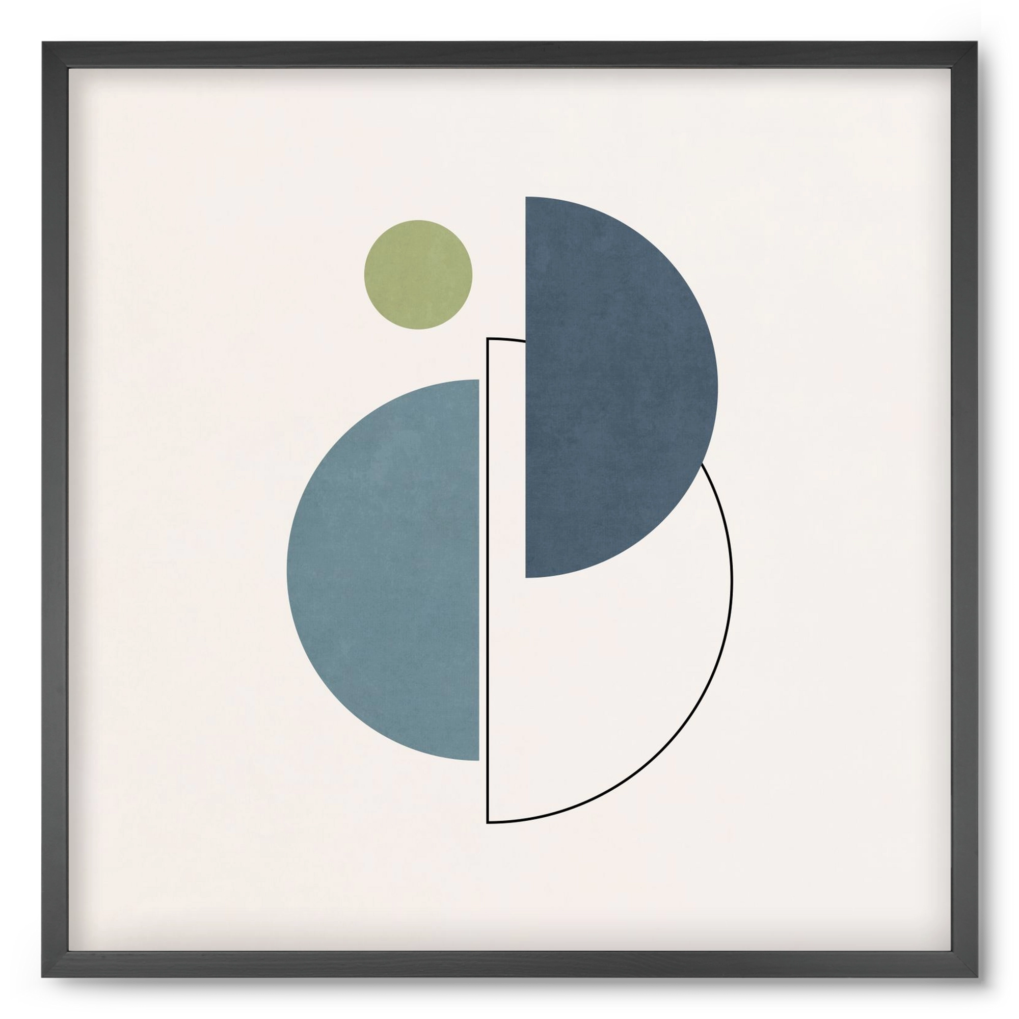 MINIMAL ART - LINES AND SHAPES 04, 50x50 cm (50x50 cm), Fekete keret