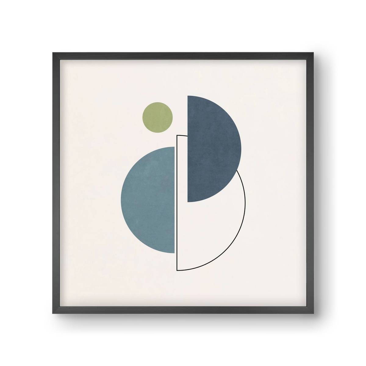 MINIMAL ART - LINES AND SHAPES 04, 30x30 cm (30x30 cm), Fekete keret