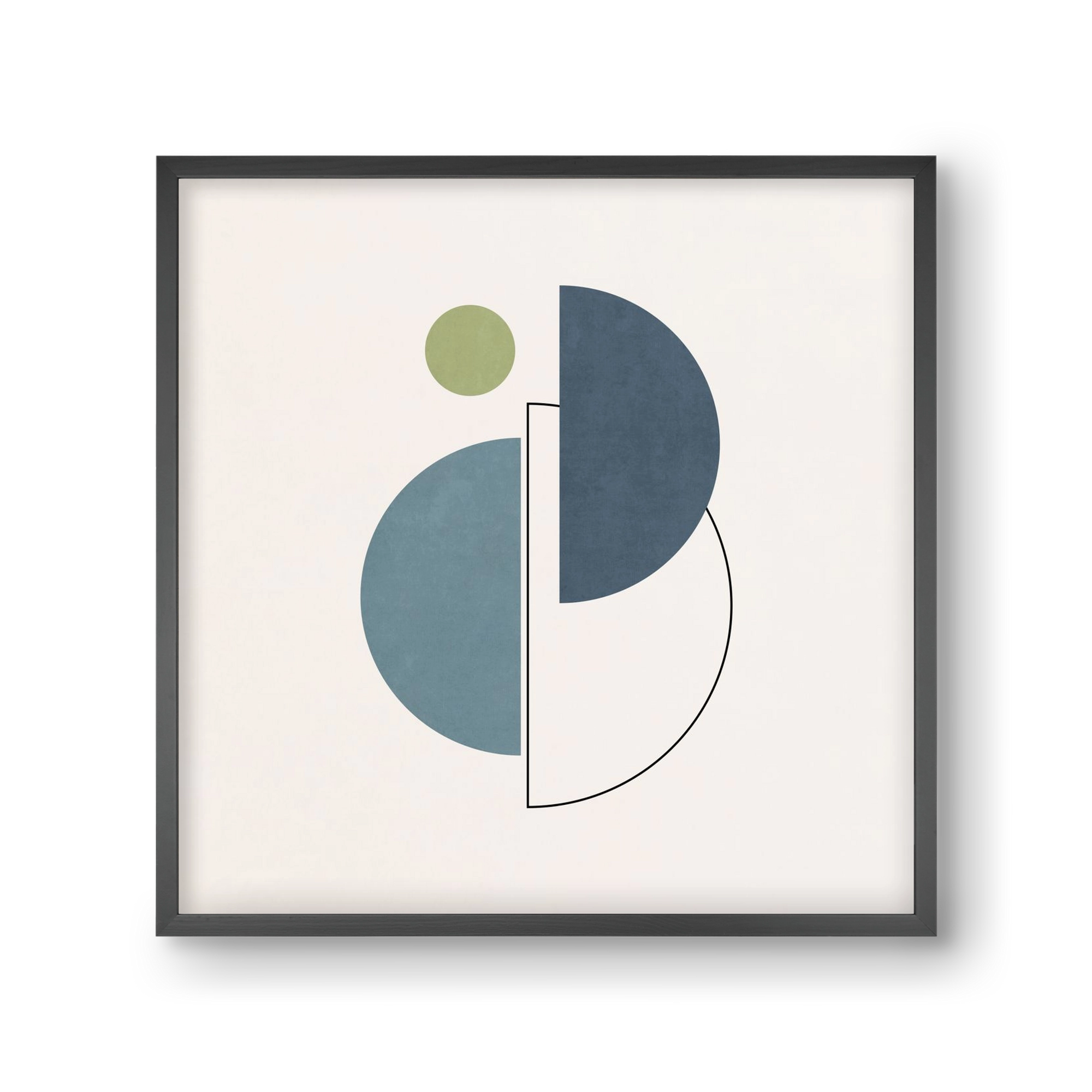 MINIMAL ART - LINES AND SHAPES 04, 30x30 cm (30x30 cm), Fekete keret