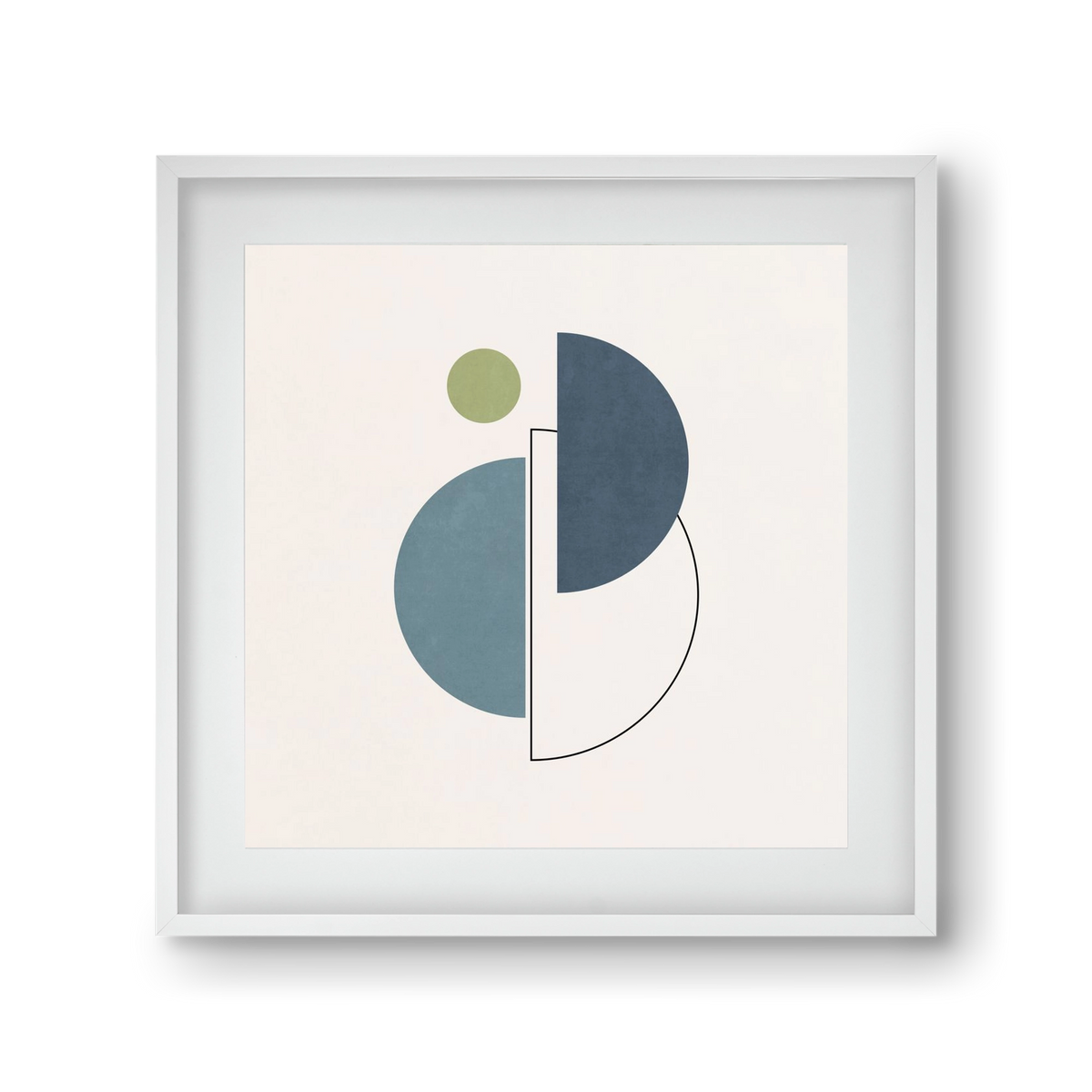 MINIMAL ART - LINES AND SHAPES 04, 30x30 cm (20x20 cm), Fehér keret, paszpartuval