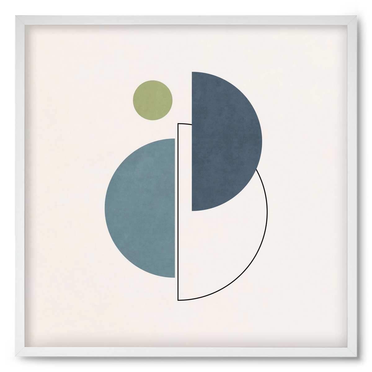 MINIMAL ART - LINES AND SHAPES 04, 50x50 cm (50x50 cm), Fehér keret