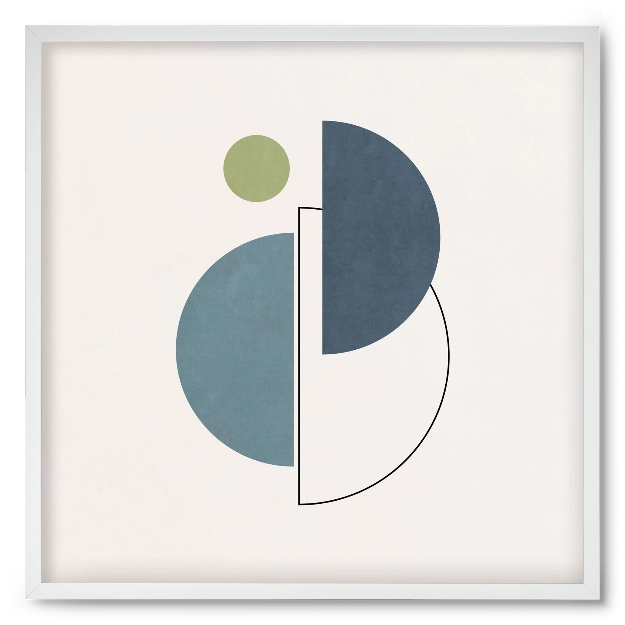 MINIMAL ART - LINES AND SHAPES 04, 50x50 cm (50x50 cm), Fehér keret