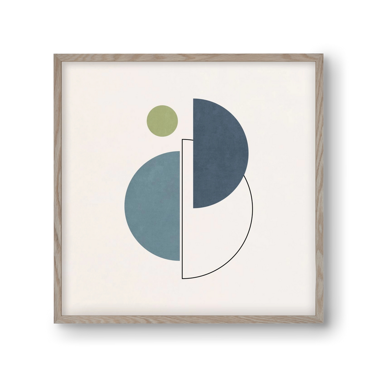 MINIMAL ART - LINES AND SHAPES 04, 30x30 cm (30x30 cm), Tölgy keret