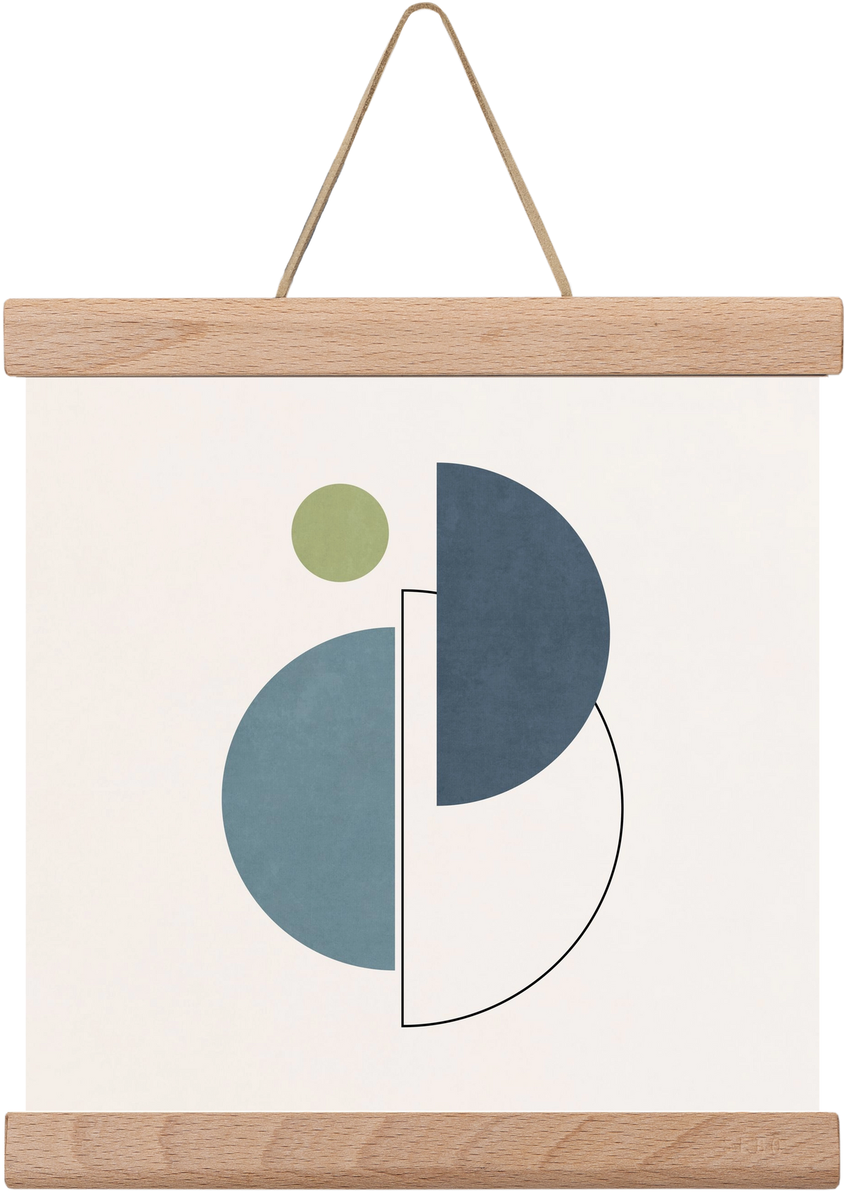 MINIMAL ART - LINES AND SHAPES 04, 20x20 cm (20x20 cm), Tölgy akasztó