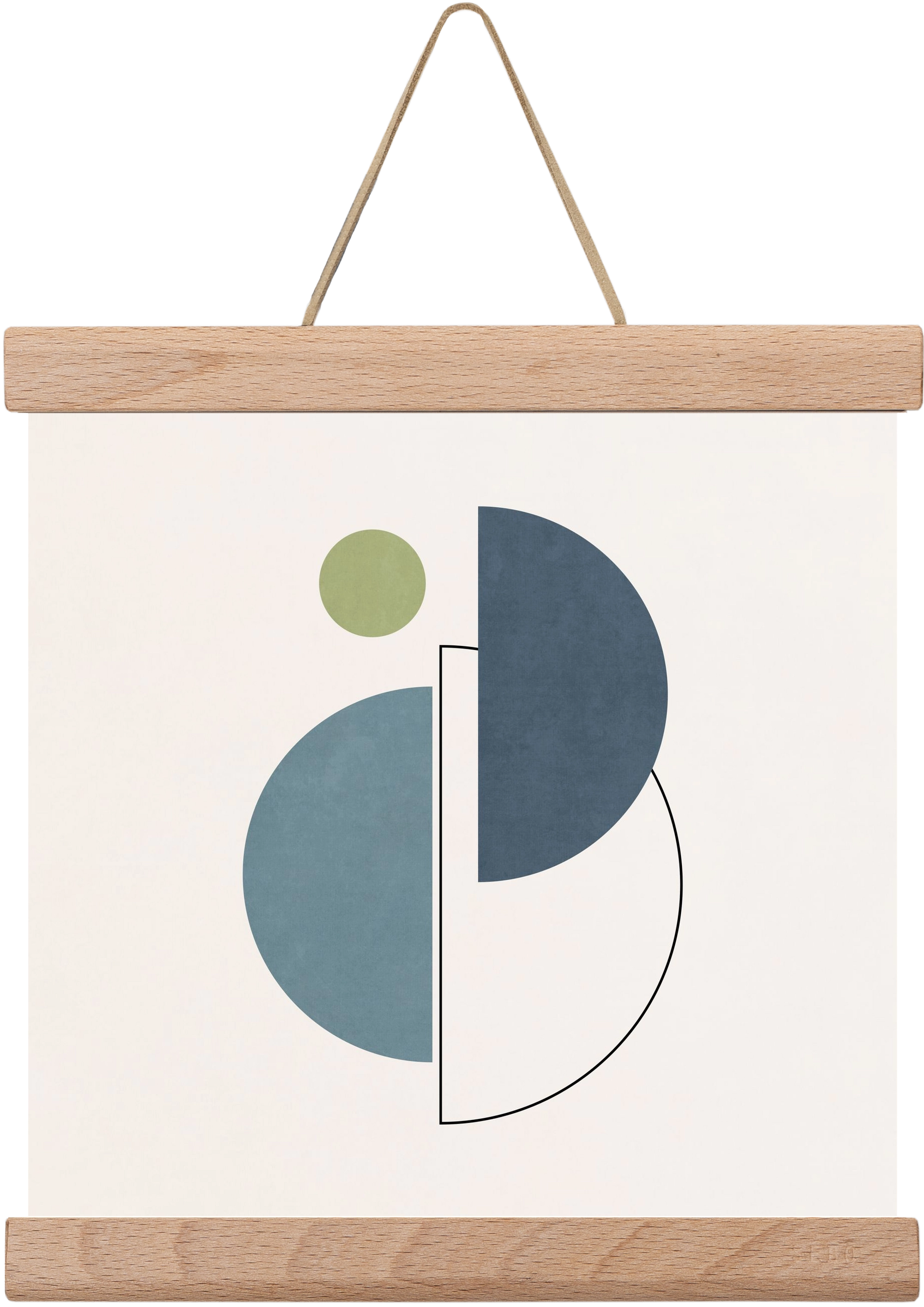 MINIMAL ART - LINES AND SHAPES 04, 20x20 cm (20x20 cm), Tölgy akasztó