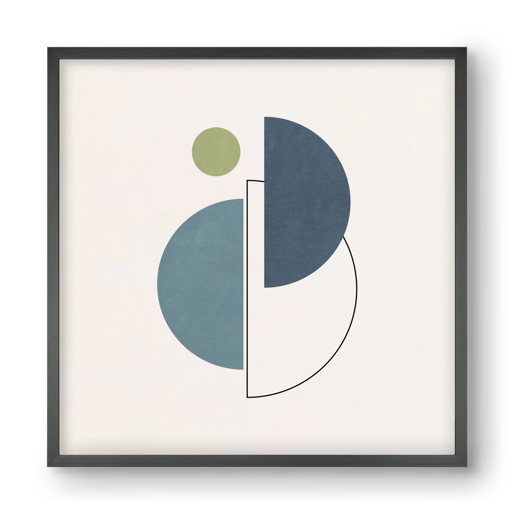 MINIMAL ART - LINES AND SHAPES 04, 40x40 cm (40x40 cm), Fekete keret