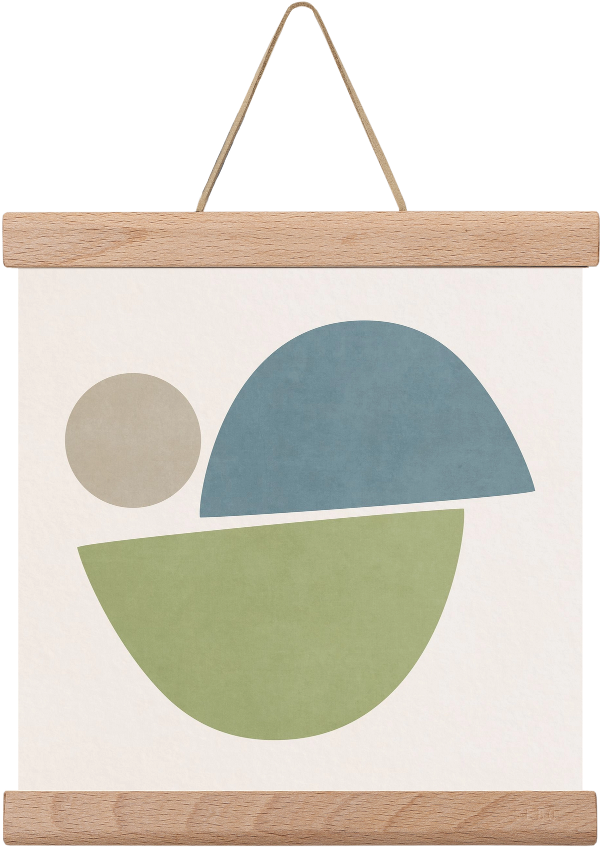 ABSTRACT ART - GEOMETRIC SHAPES 09, 20x20 cm (20x20 cm), Tölgy akasztó