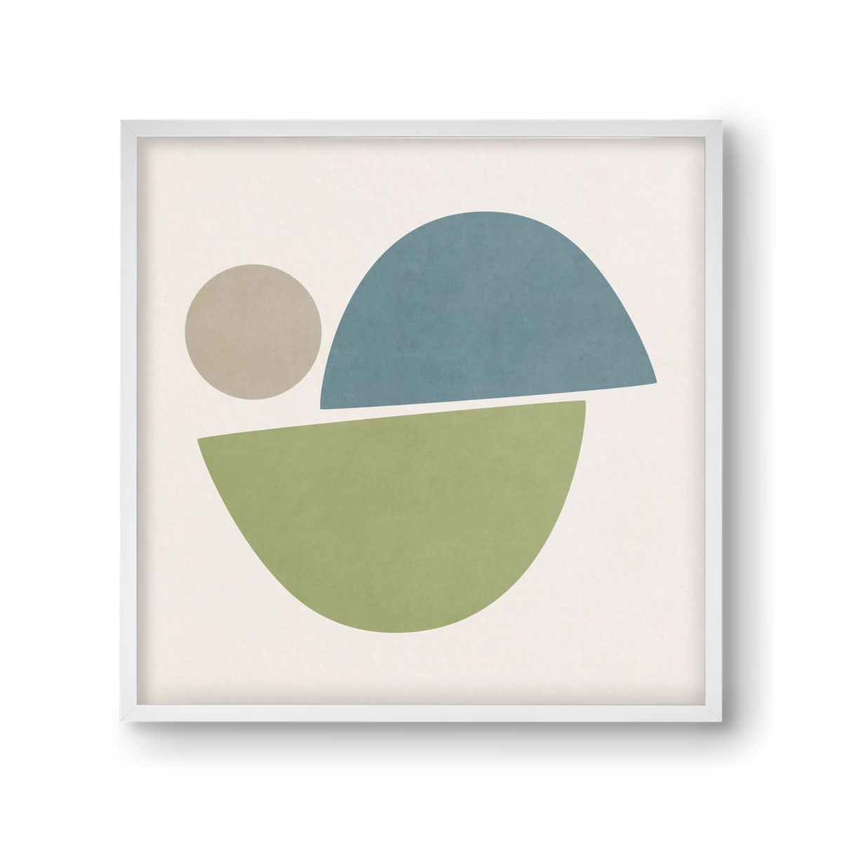 ABSTRACT ART - GEOMETRIC SHAPES 09, 30x30 cm (30x30 cm), Fehér keret