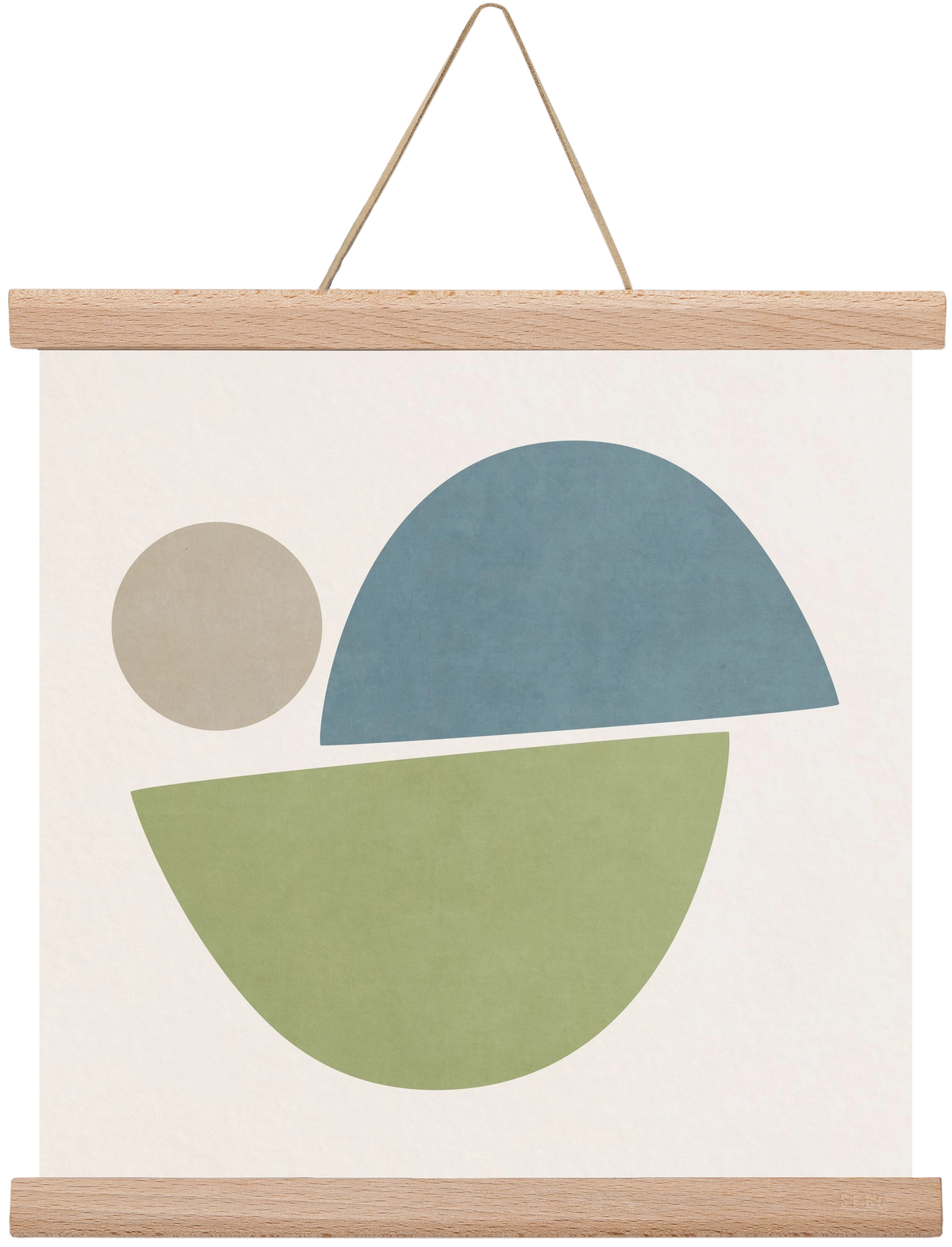 ABSTRACT ART - GEOMETRIC SHAPES 09, 30x30 cm (30x30 cm), Tölgy akasztó