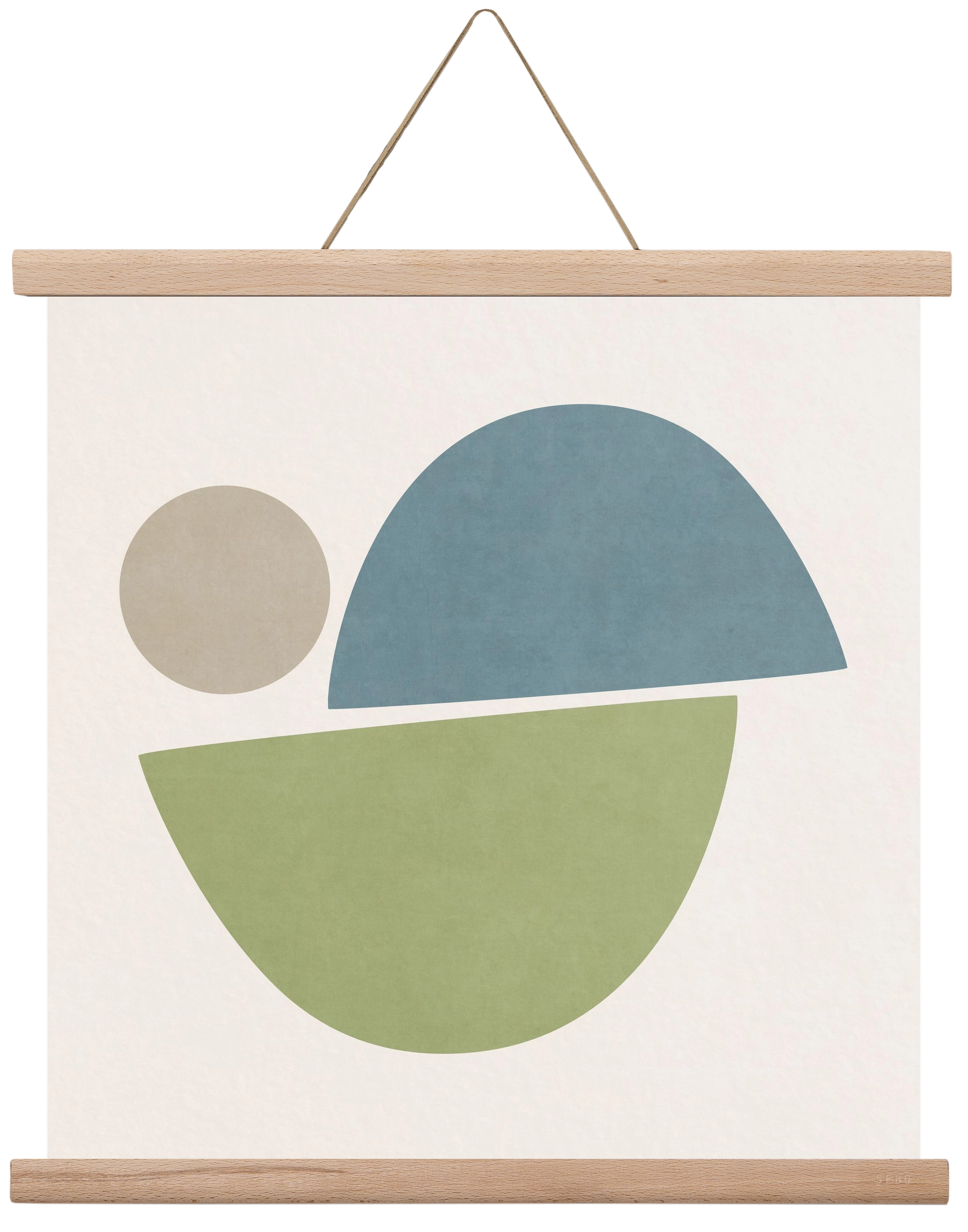 ABSTRACT ART - GEOMETRIC SHAPES 09, 40x40 cm (40x40 cm), Tölgy akasztó