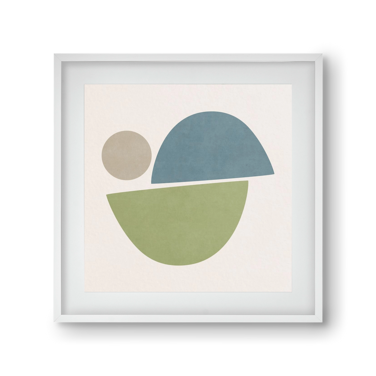 ABSTRACT ART - GEOMETRIC SHAPES 09, 30x30 cm (20x20 cm), Fehér keret, paszpartuval