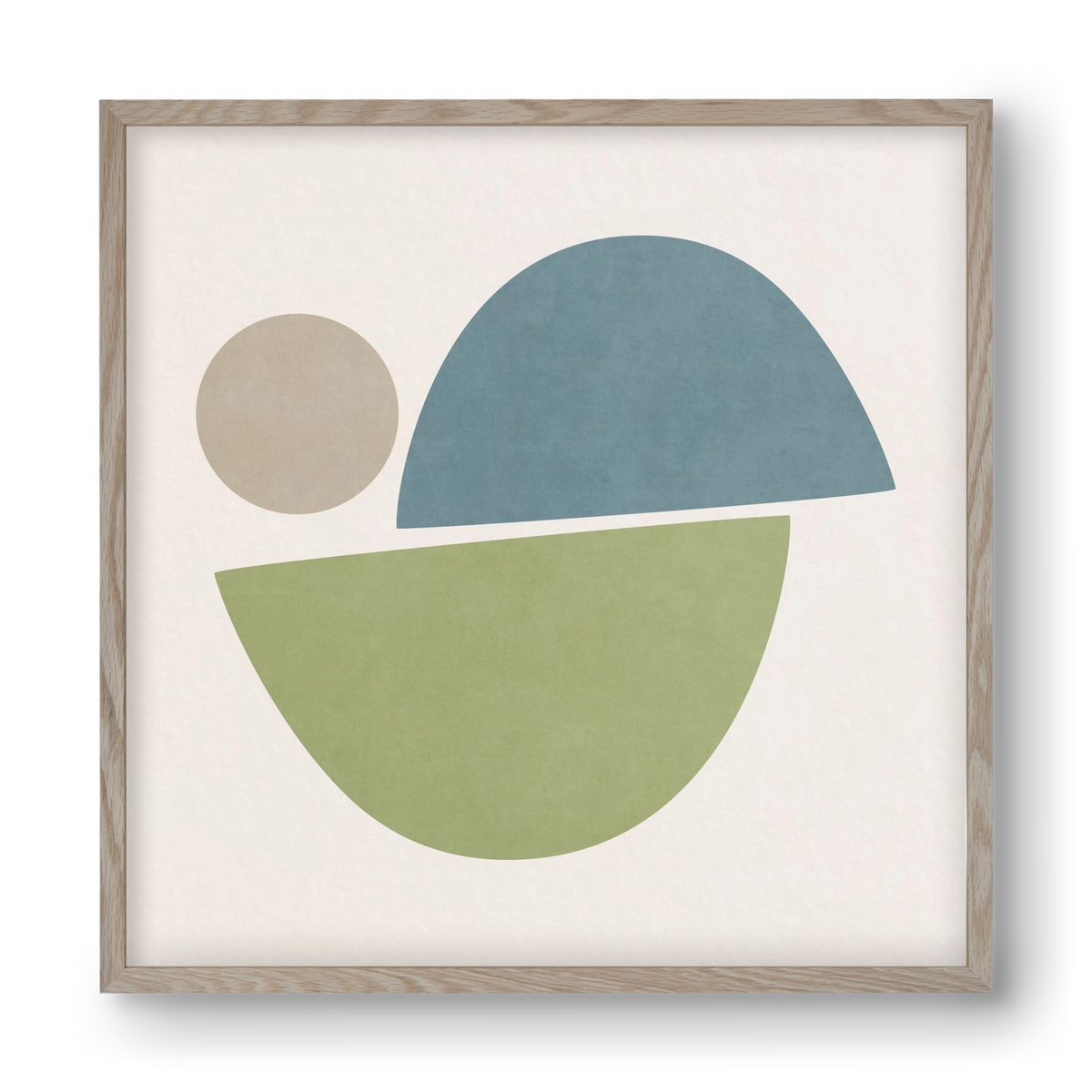 ABSTRACT ART - GEOMETRIC SHAPES 09, 40x40 cm (40x40 cm), Tölgy keret