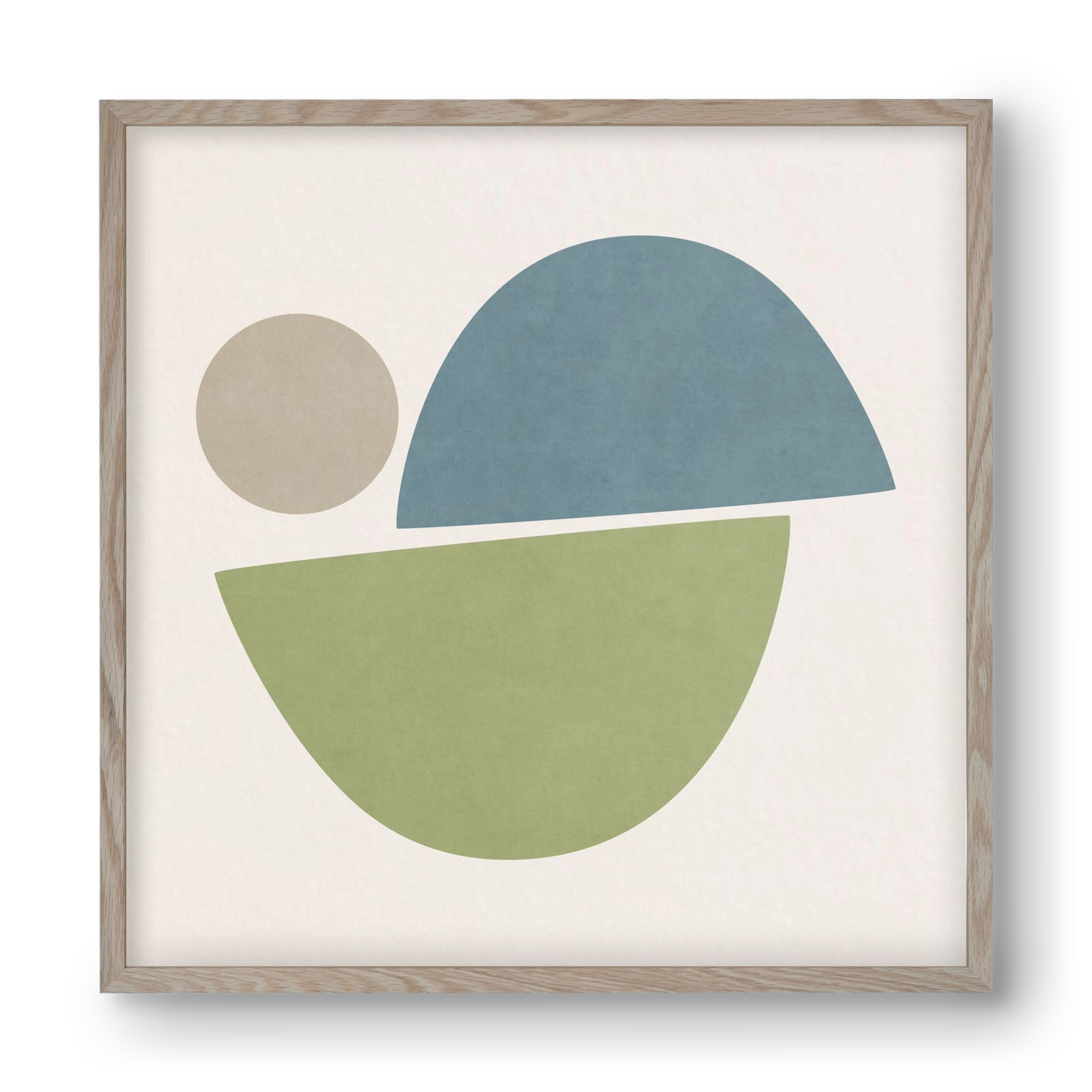 ABSTRACT ART - GEOMETRIC SHAPES 09, 40x40 cm (40x40 cm), Tölgy keret