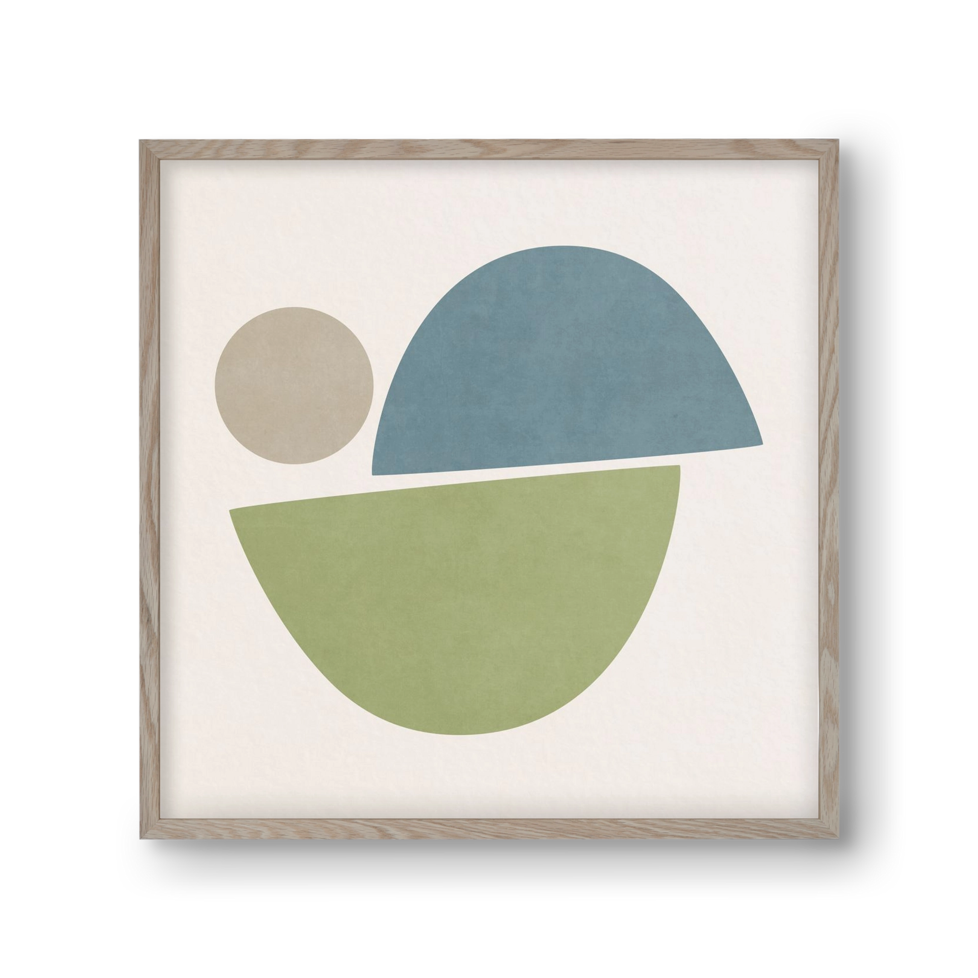 ABSTRACT ART - GEOMETRIC SHAPES 09, 30x30 cm (30x30 cm), Tölgy keret