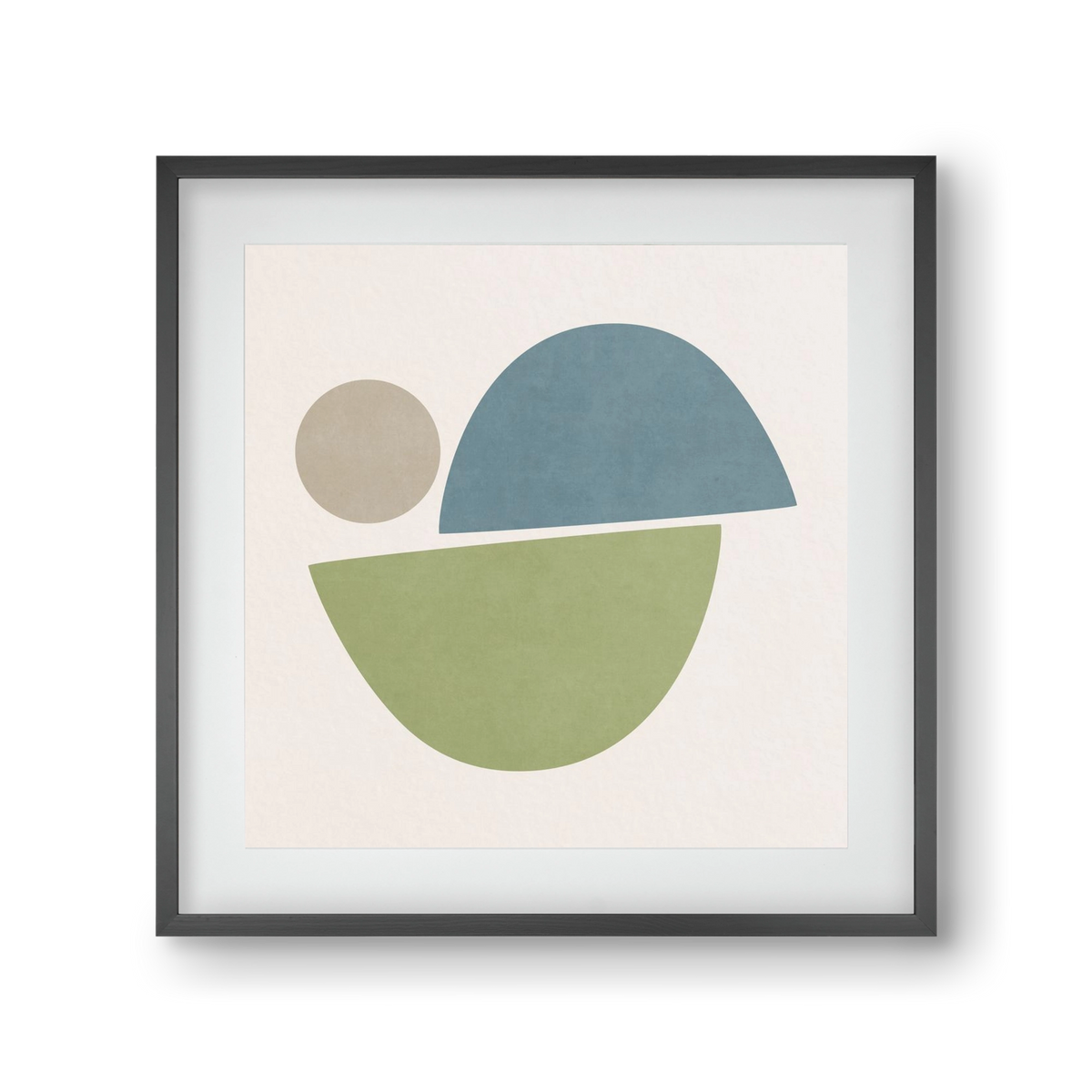 ABSTRACT ART - GEOMETRIC SHAPES 09, 30x30 cm (20x20 cm), Fekete keret, paszpartuval