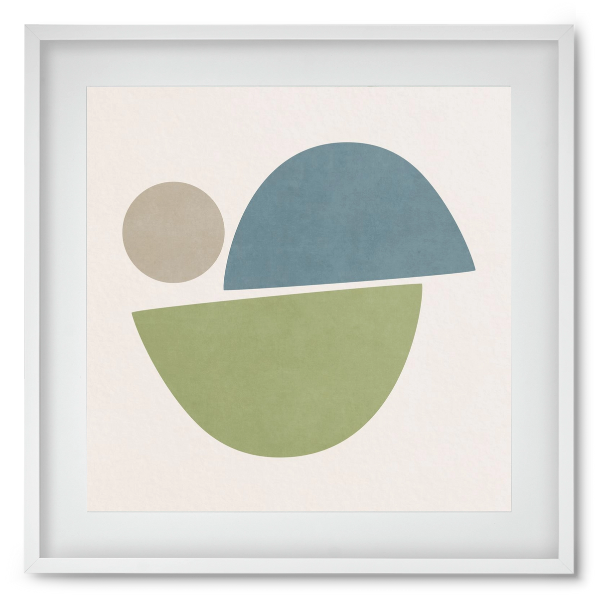 ABSTRACT ART - GEOMETRIC SHAPES 09, 50x50 cm (40x40 cm), Fehér keret, paszpartuval