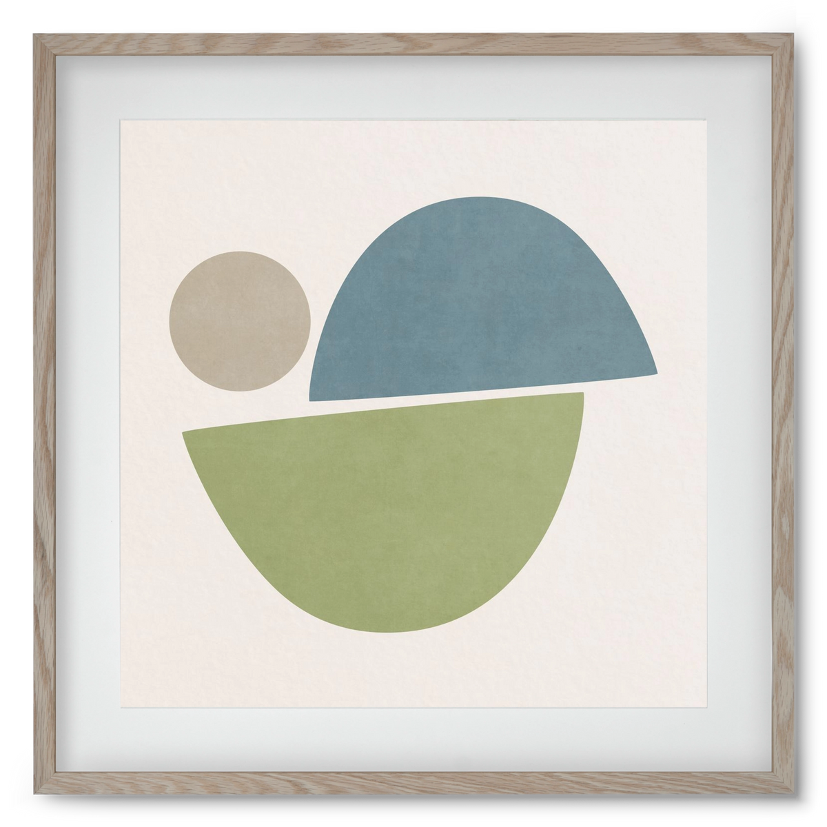 ABSTRACT ART - GEOMETRIC SHAPES 09, 50x50 cm (40x40 cm), Tölgy keret, paszpartuval