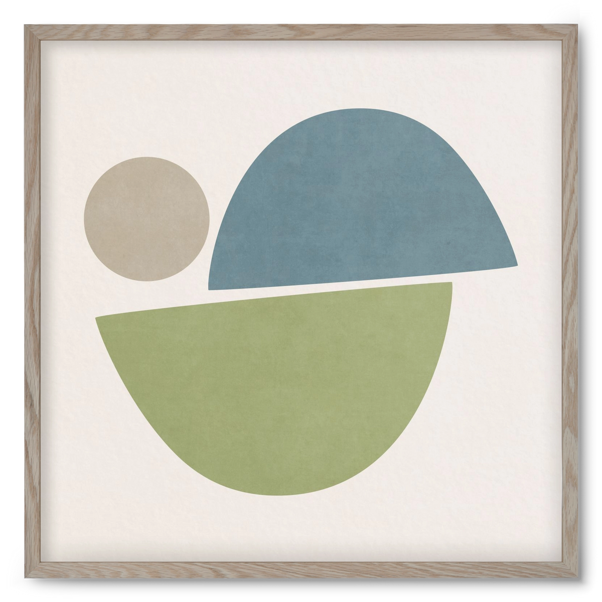 ABSTRACT ART - GEOMETRIC SHAPES 09, 50x50 cm (50x50 cm), Tölgy keret