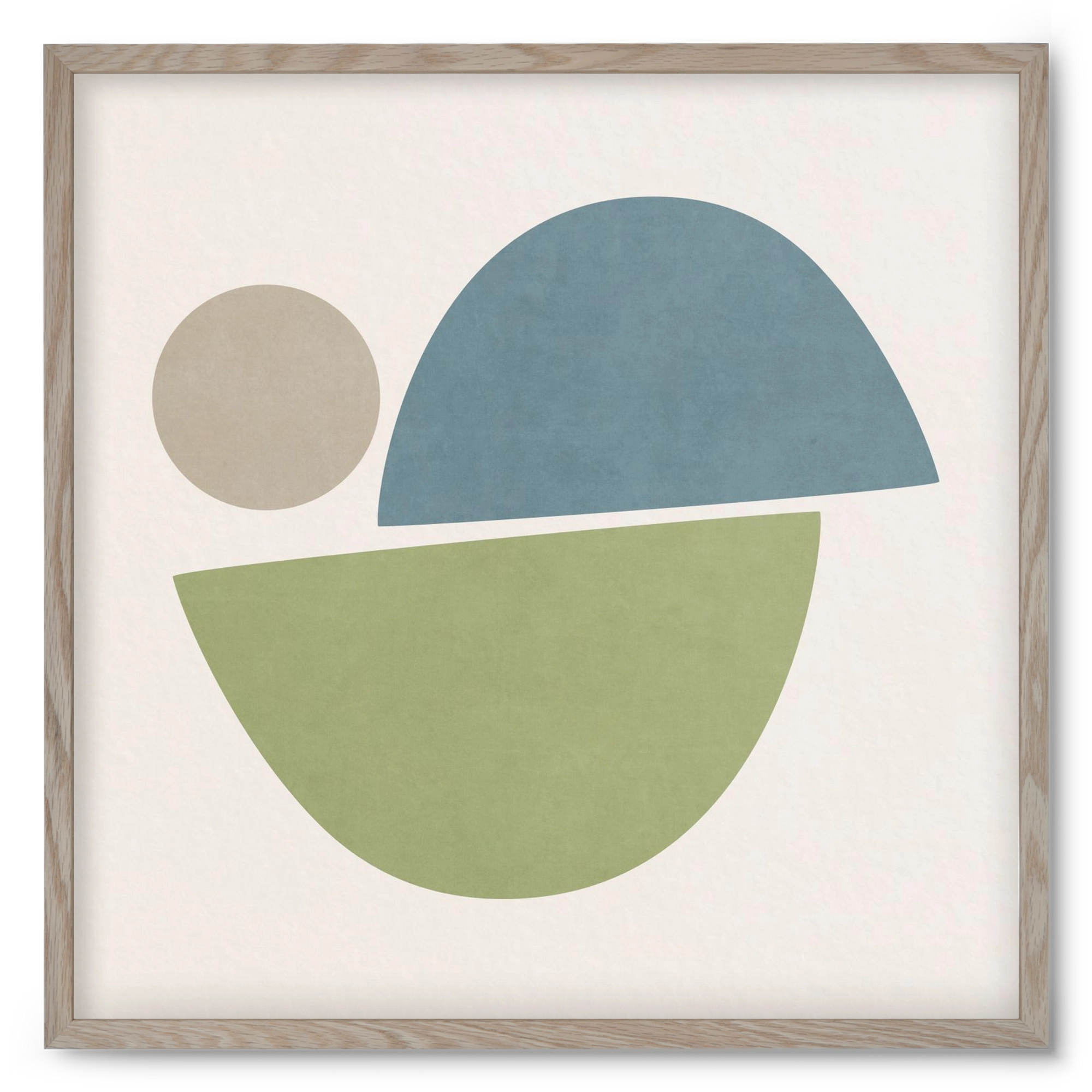 ABSTRACT ART - GEOMETRIC SHAPES 09, 50x50 cm (50x50 cm), Tölgy keret