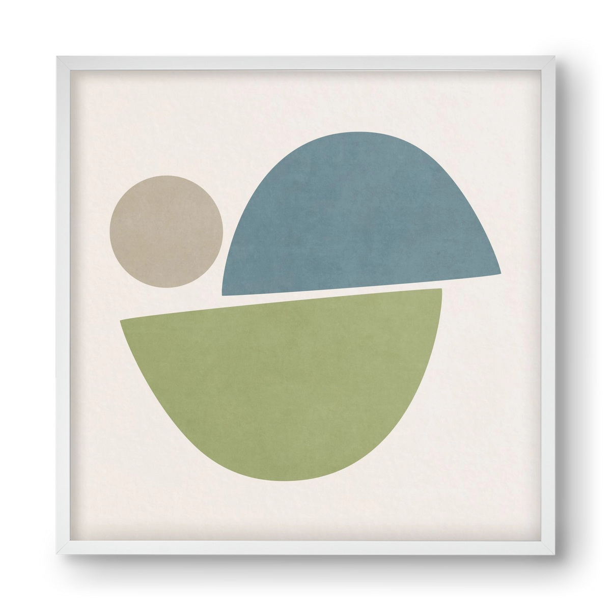 ABSTRACT ART - GEOMETRIC SHAPES 09, 40x40 cm (40x40 cm), Fehér keret