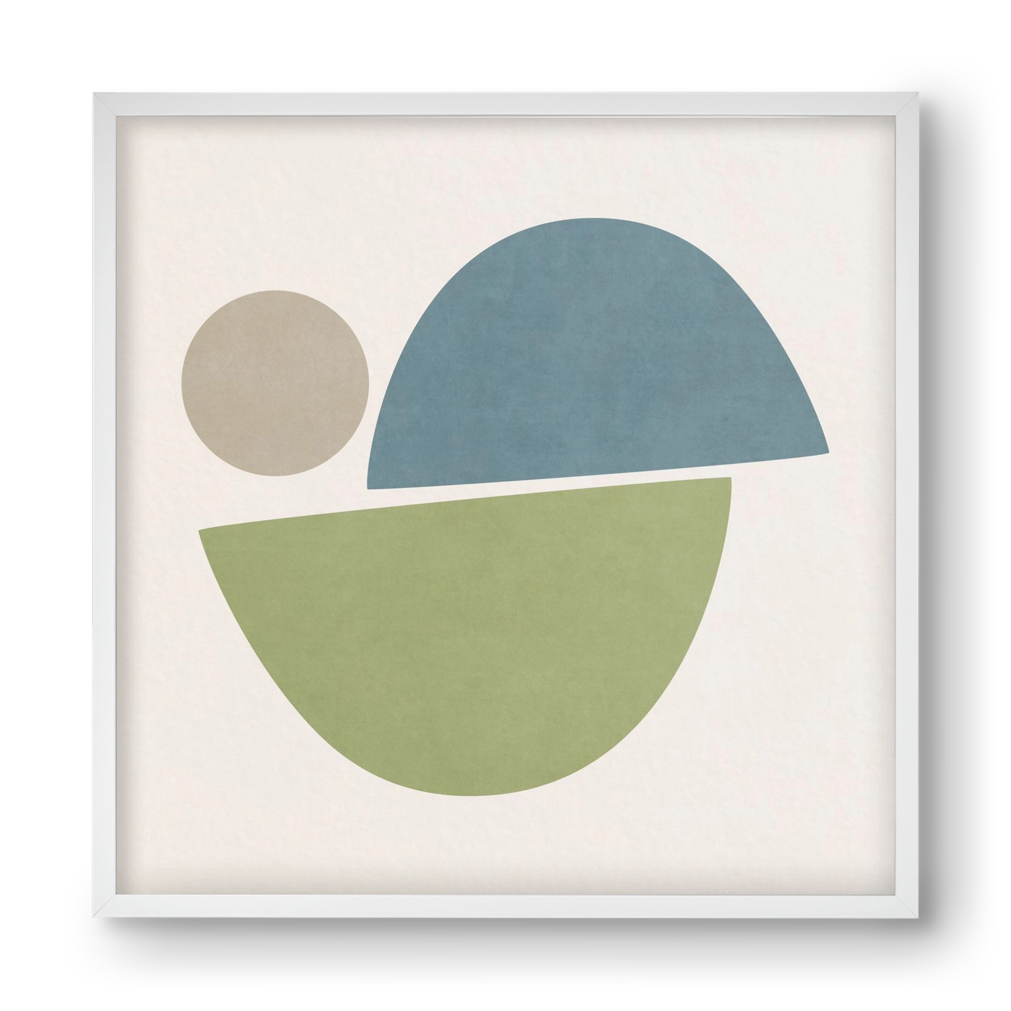 ABSTRACT ART - GEOMETRIC SHAPES 09, 40x40 cm (40x40 cm), Fehér keret