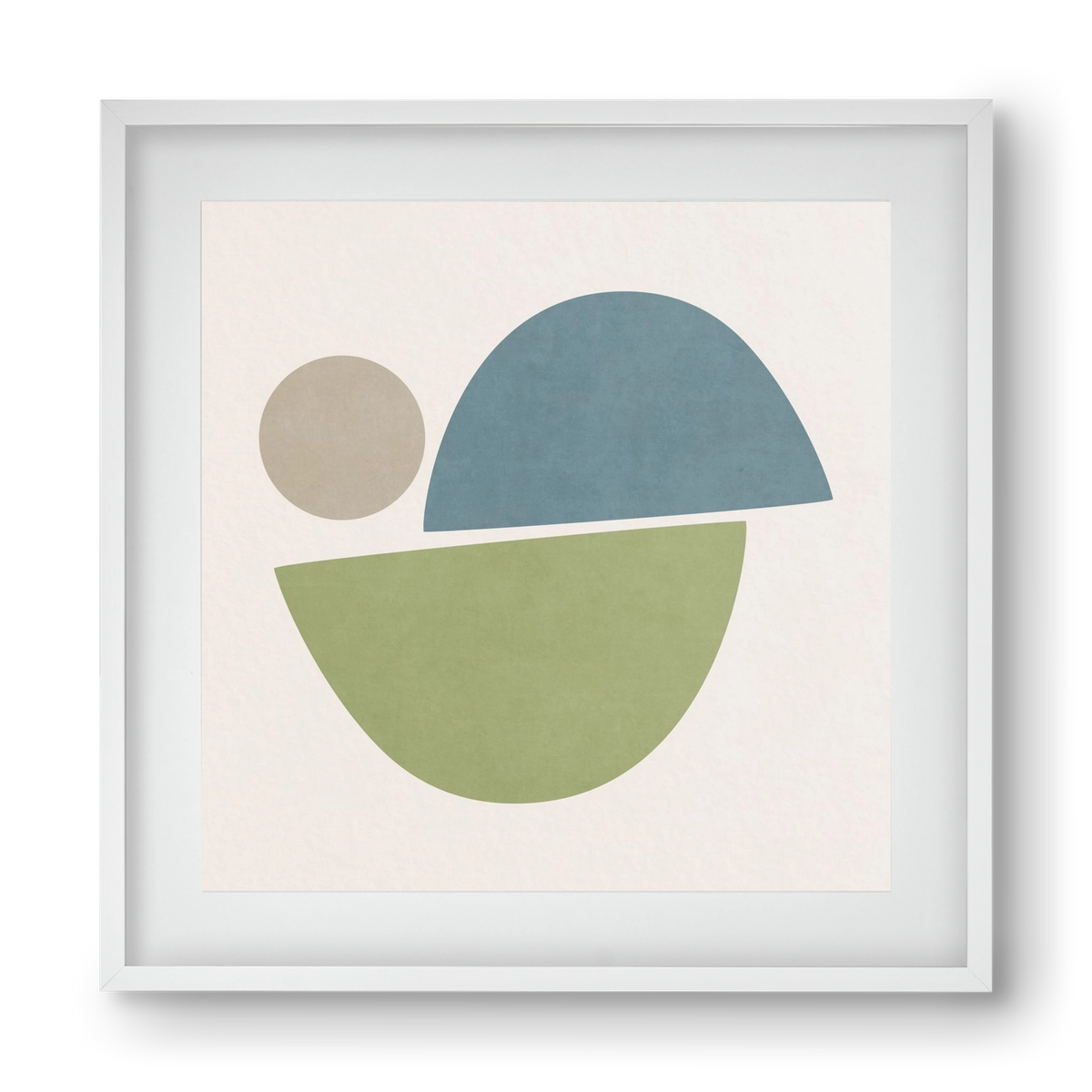 ABSTRACT ART - GEOMETRIC SHAPES 09, 40x40 cm (30x30 cm), Fehér keret, paszpartuval