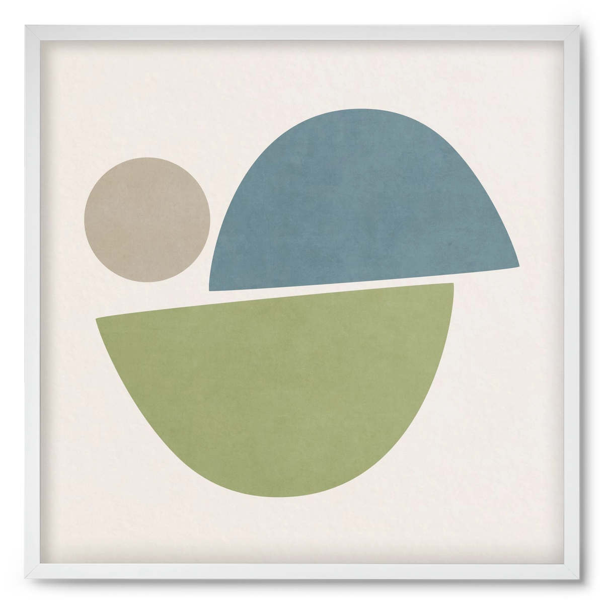 ABSTRACT ART - GEOMETRIC SHAPES 09, 50x50 cm (50x50 cm), Fehér keret