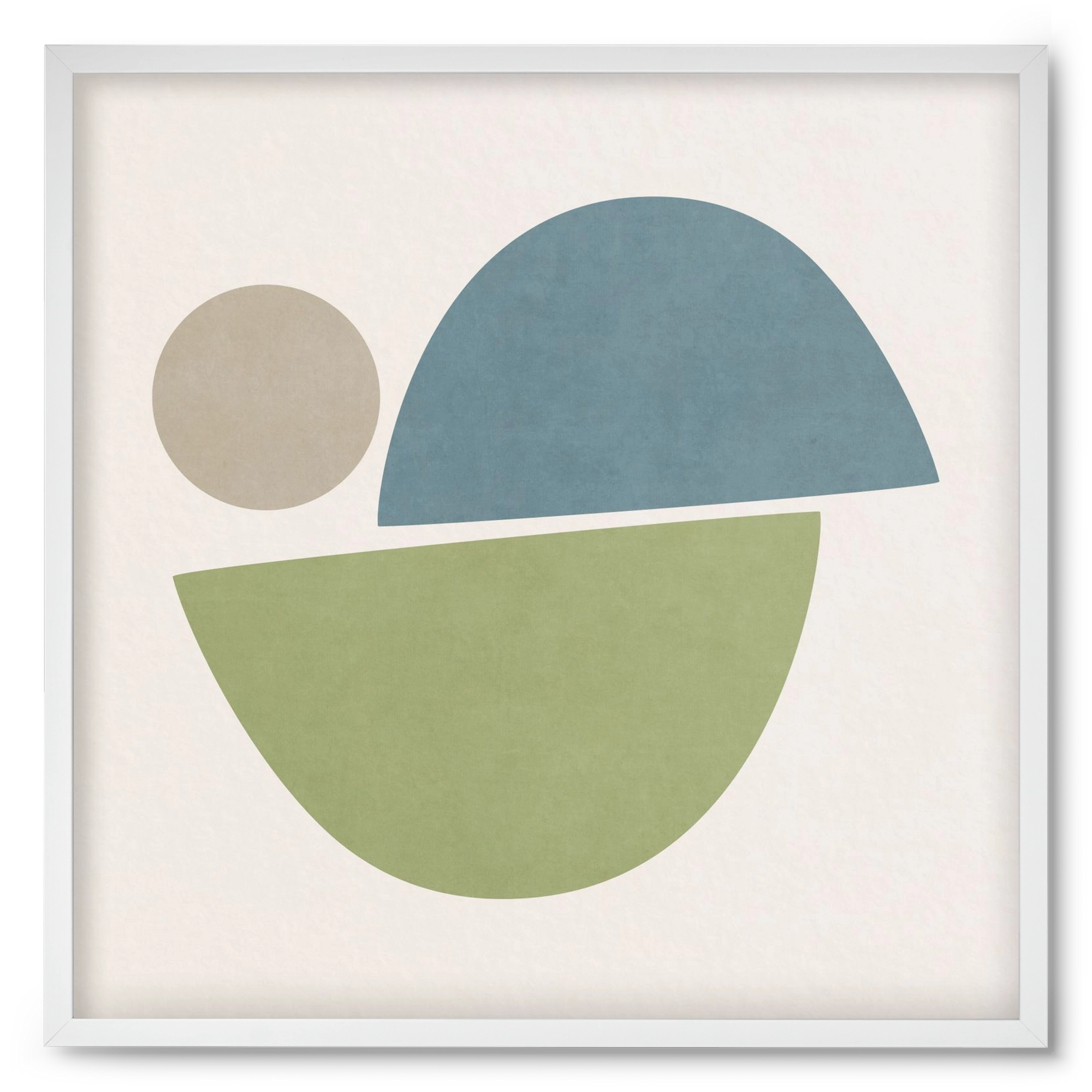 ABSTRACT ART - GEOMETRIC SHAPES 09, 50x50 cm (50x50 cm), Fehér keret