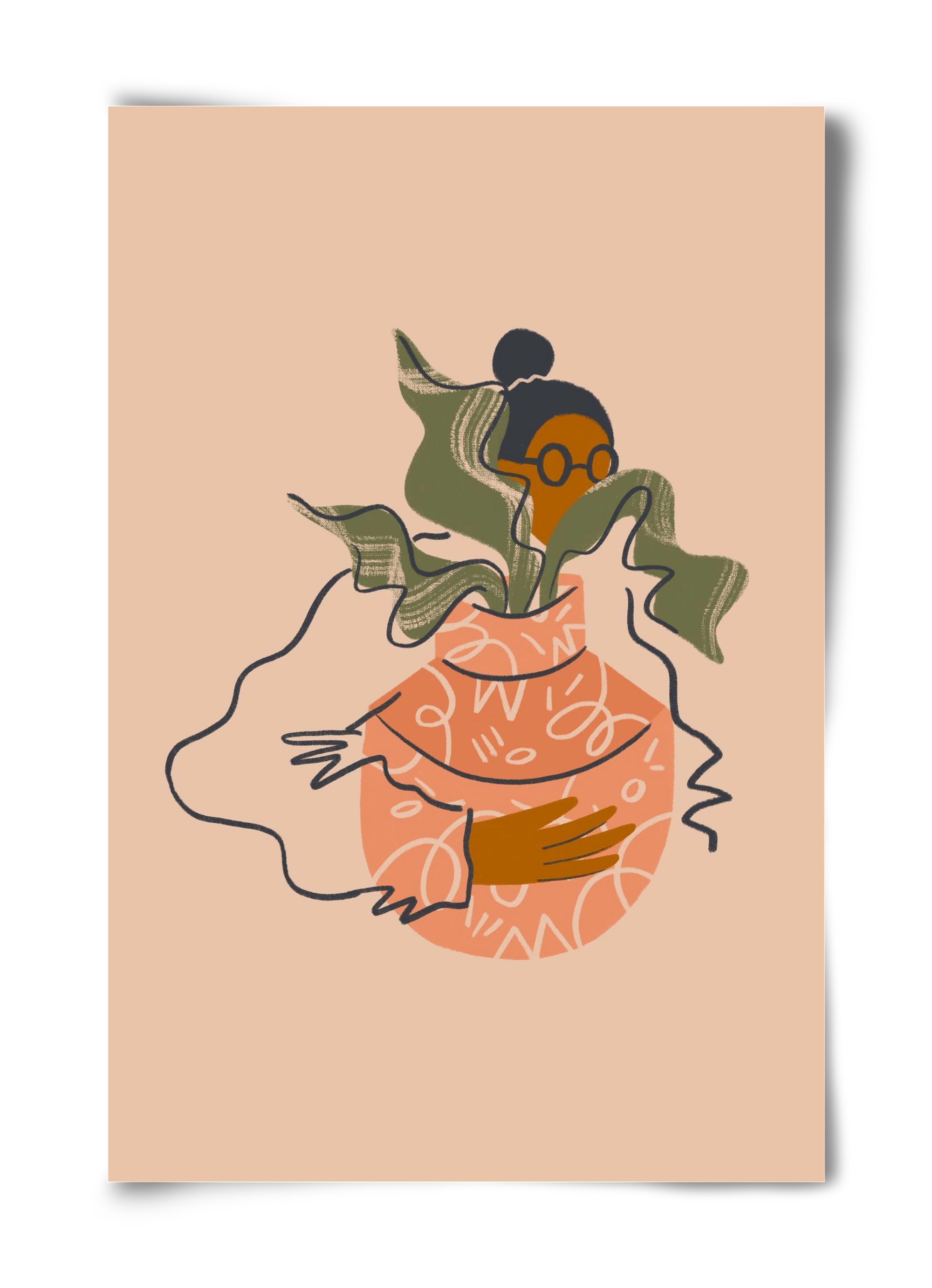 Plant Lady, 40x60 cm, Keret nélkül