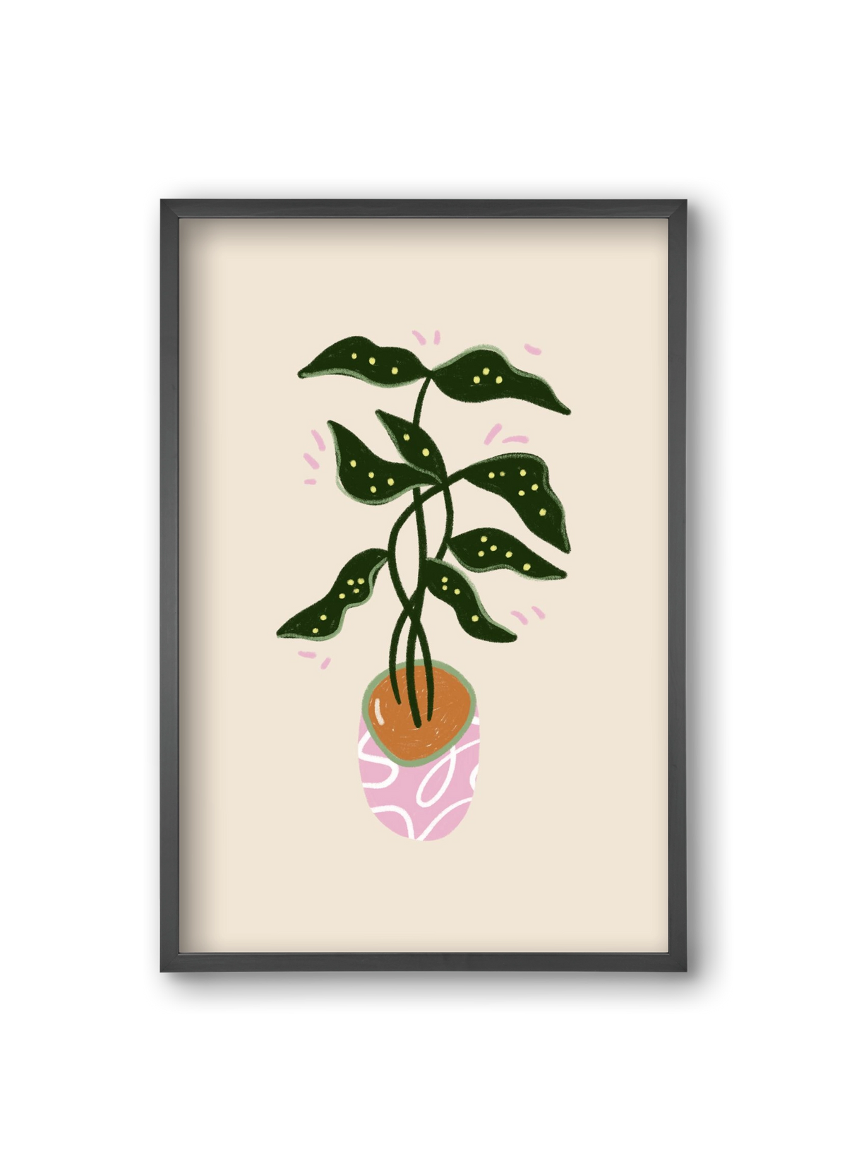 Plant friend, 20x30 cm (20x30 cm), Fekete keret